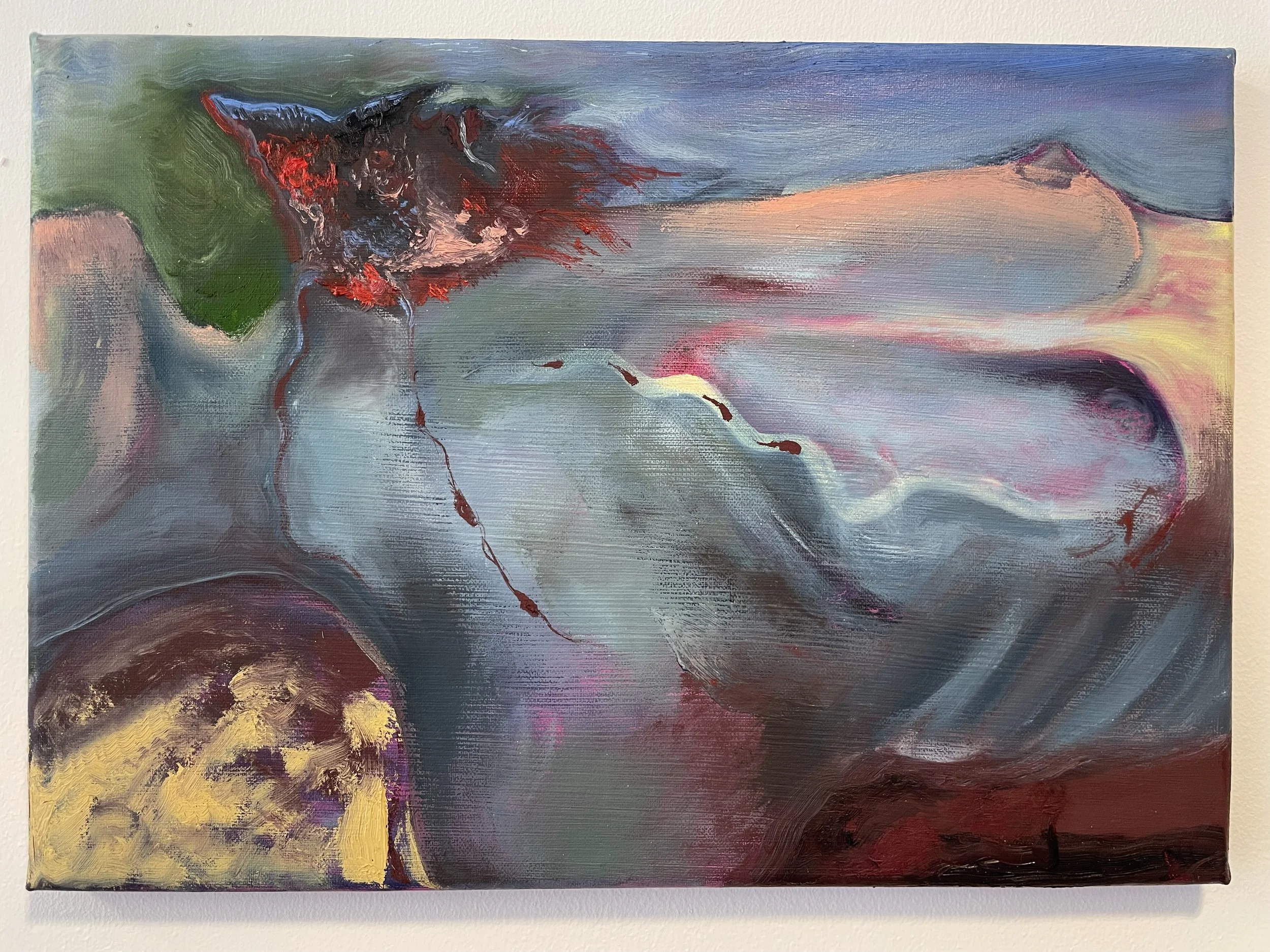 "Night guard" oil on canvas 42x30 cm, 2023