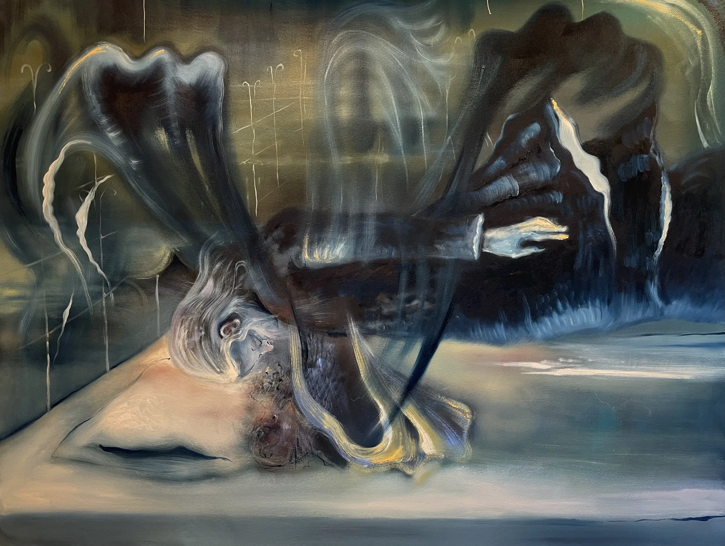 "Exorcism" oil on canvas, 115 x 155 cm, 2024