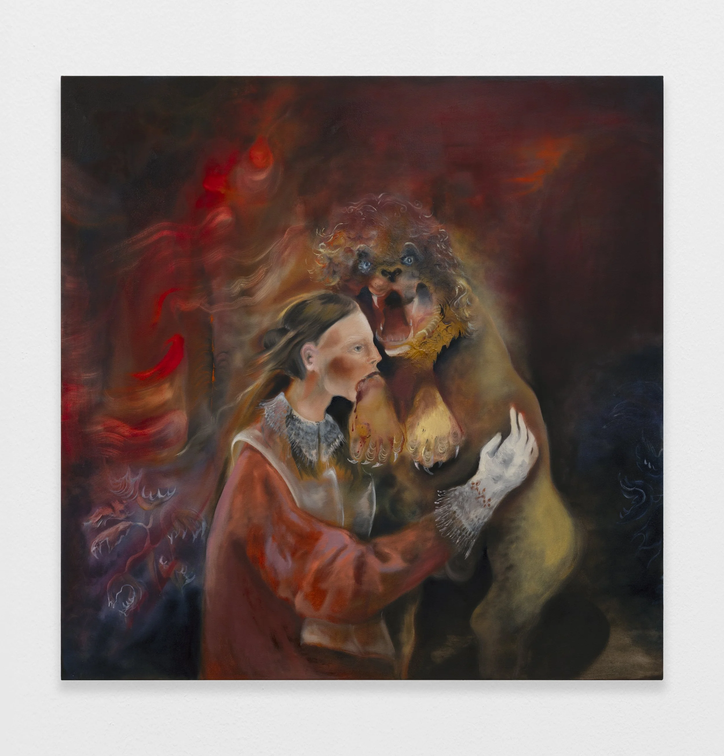 "Take courage" oil on canvas, 120 x 120 cm, 2024