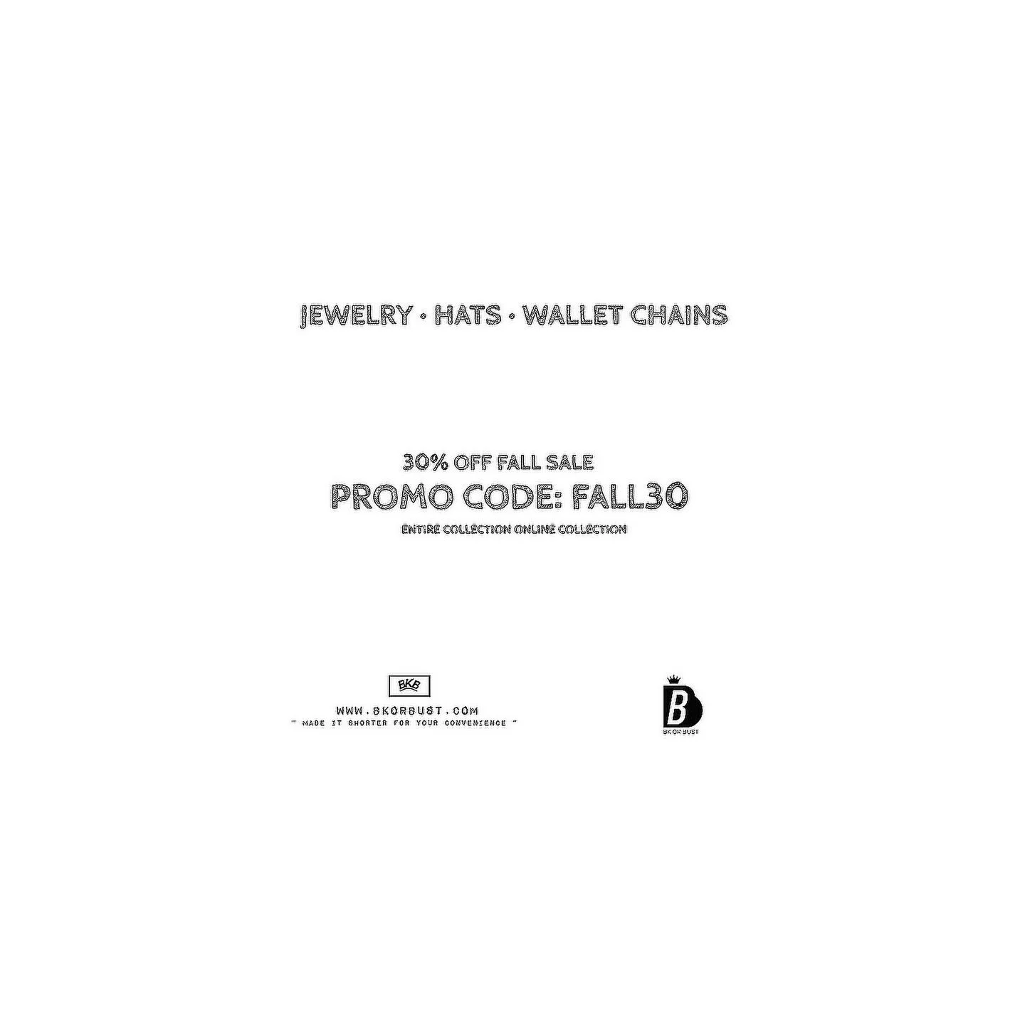 Shop BKB this Black Friday because quality, style, and originality should actually be affordable. Use FALL30 for 30% off the entire site and upgrade your hats, jewelry, and accessories in one move.

SALE STARTS NOW !!!!!