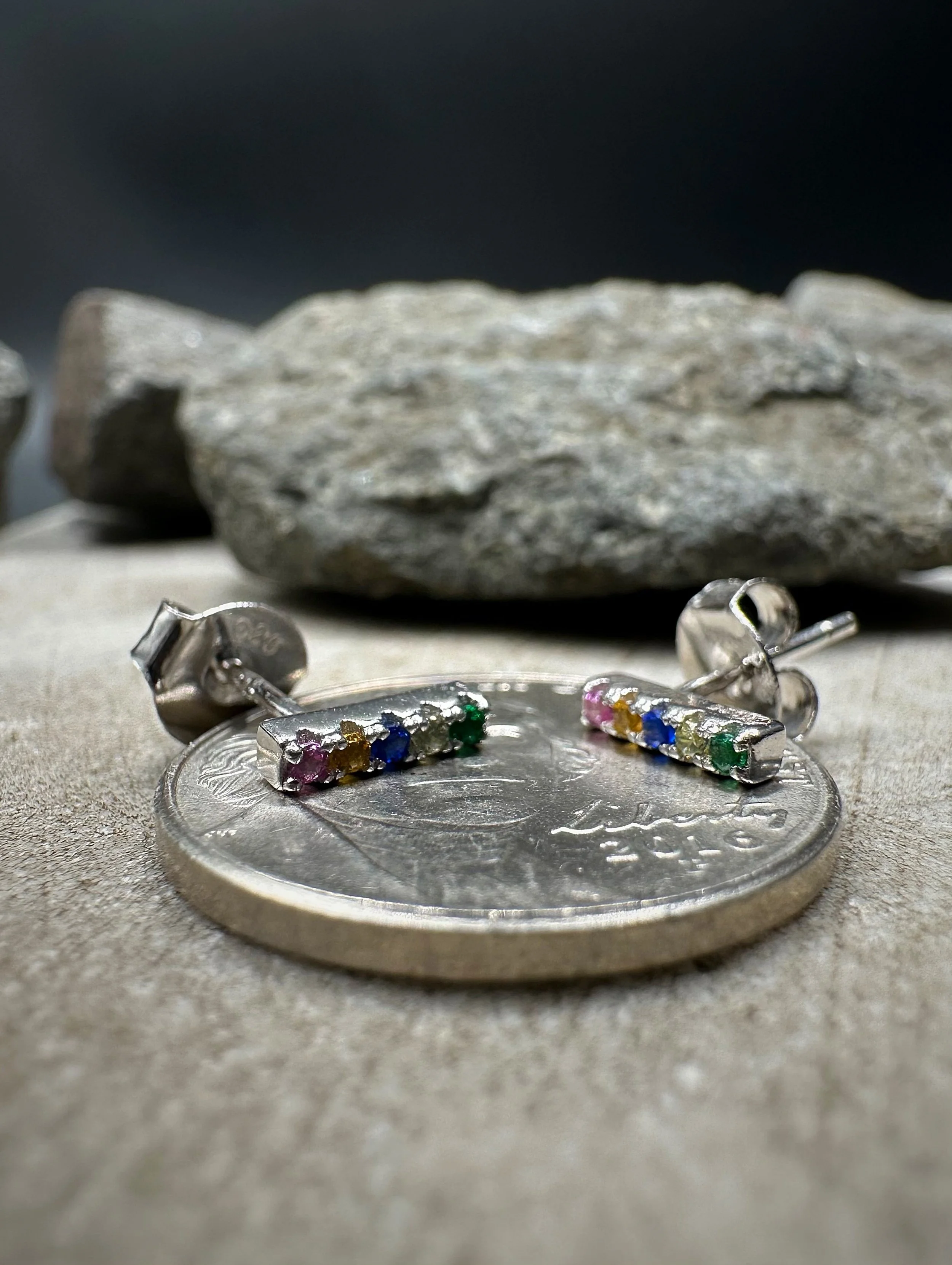 FLASH SALE : 

BKB MULTI COLOR GEM BAR EARRINGS.