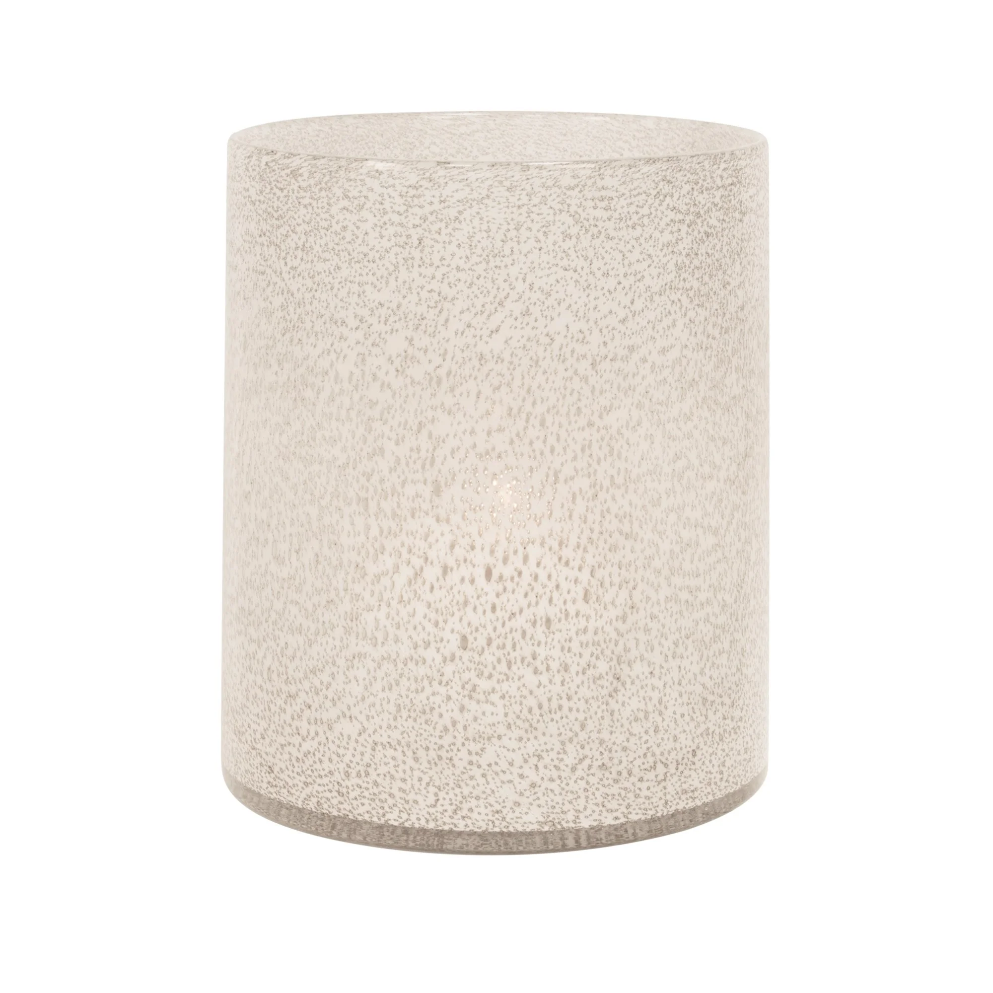 Seeded Cream Colour Glass Hurricane, Amanda’s House Of Elegance ($74.95)