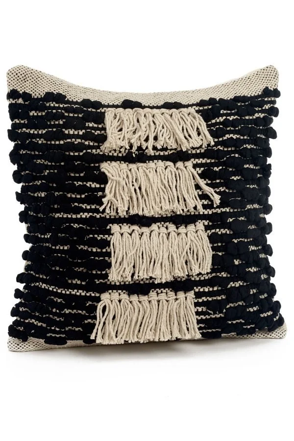 17x17 Black/Natural Pillow, Amanda’s House Of Elegance (Special Order Only - Minimum Qty 2) ($46.95 each)