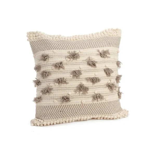 24x24 Fringe/Bubble Beige Pillow, Amanda’s House Of Elegance (Special Order Only - Minimum Qty 2) ($88.95 each)