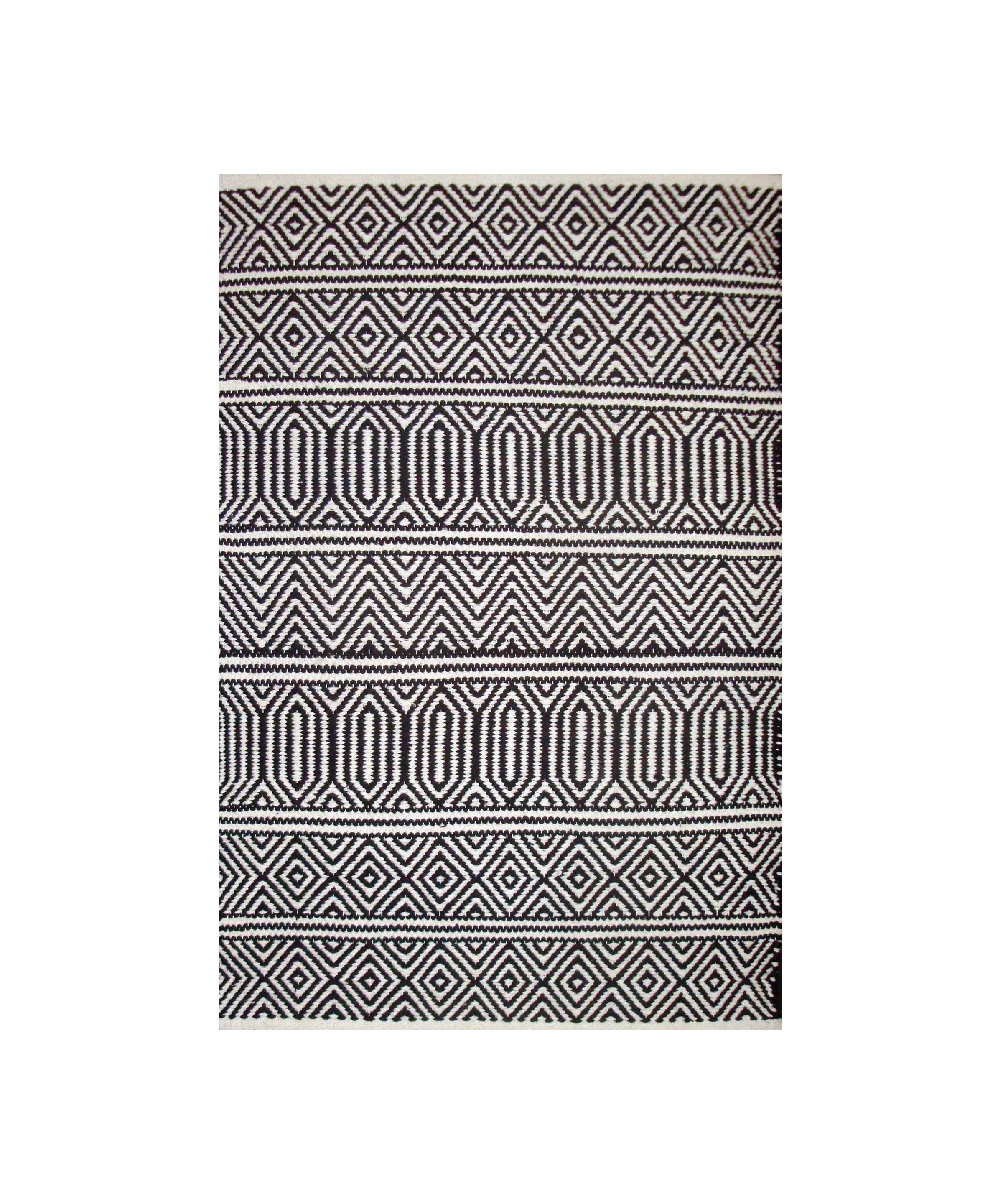 Dhurrie Geo Black (Available Sizes: 2x3, 3x5, 4x6, 5x8, 7x9), Amanda’s House Of Elegance ($27.95 – $286.95)