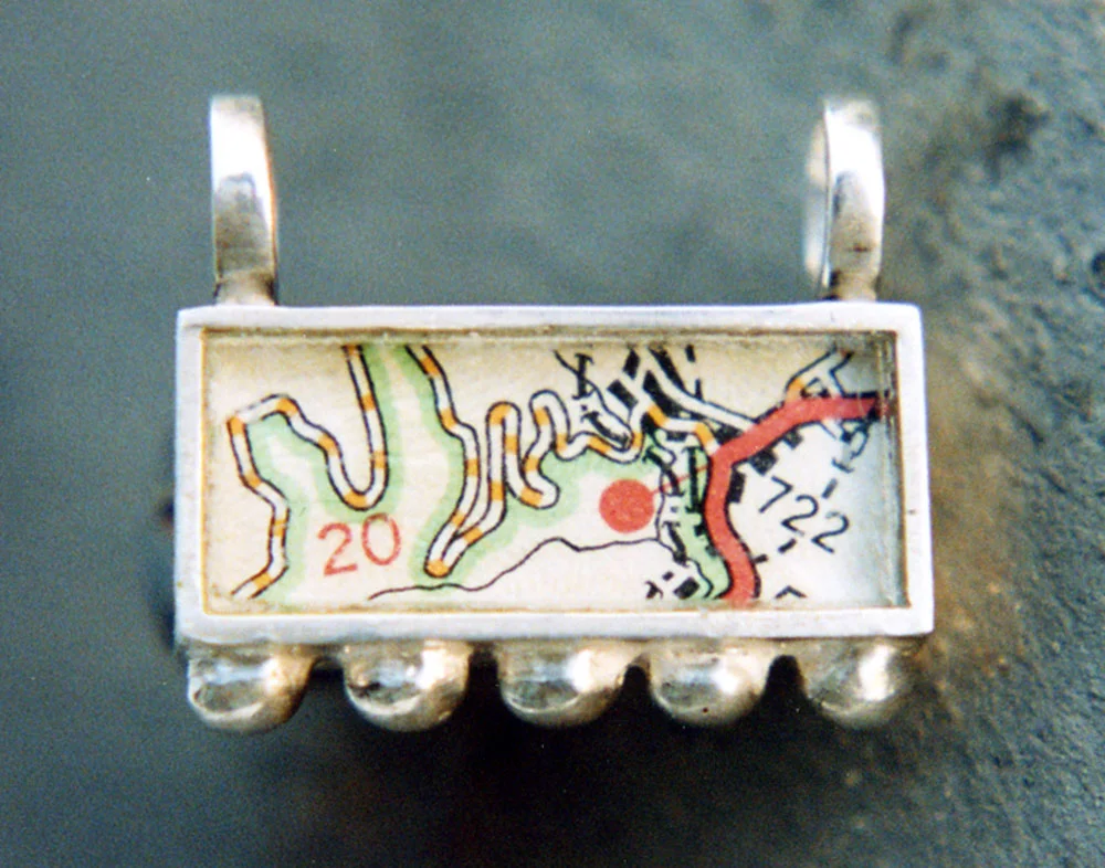 Italian Road Map Tag Pendant