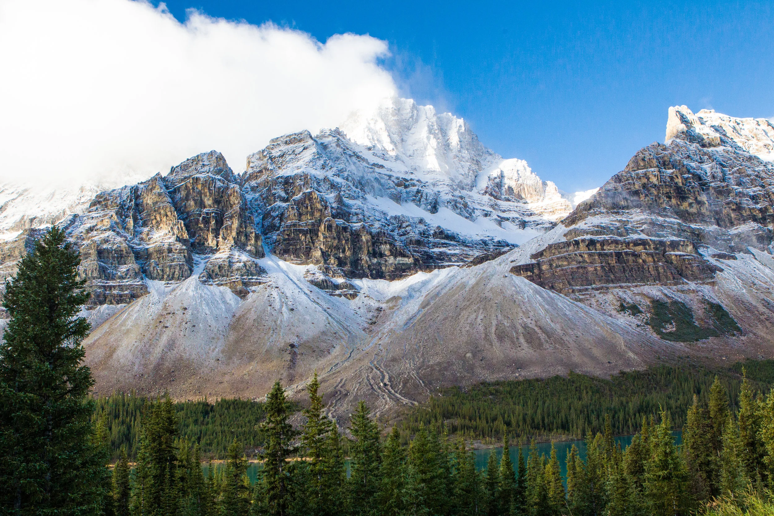  The high mountain peaks in Alberta, Canada were endless and one outstanding mountain after another. &nbsp;I couldn't take a wrong photo. 