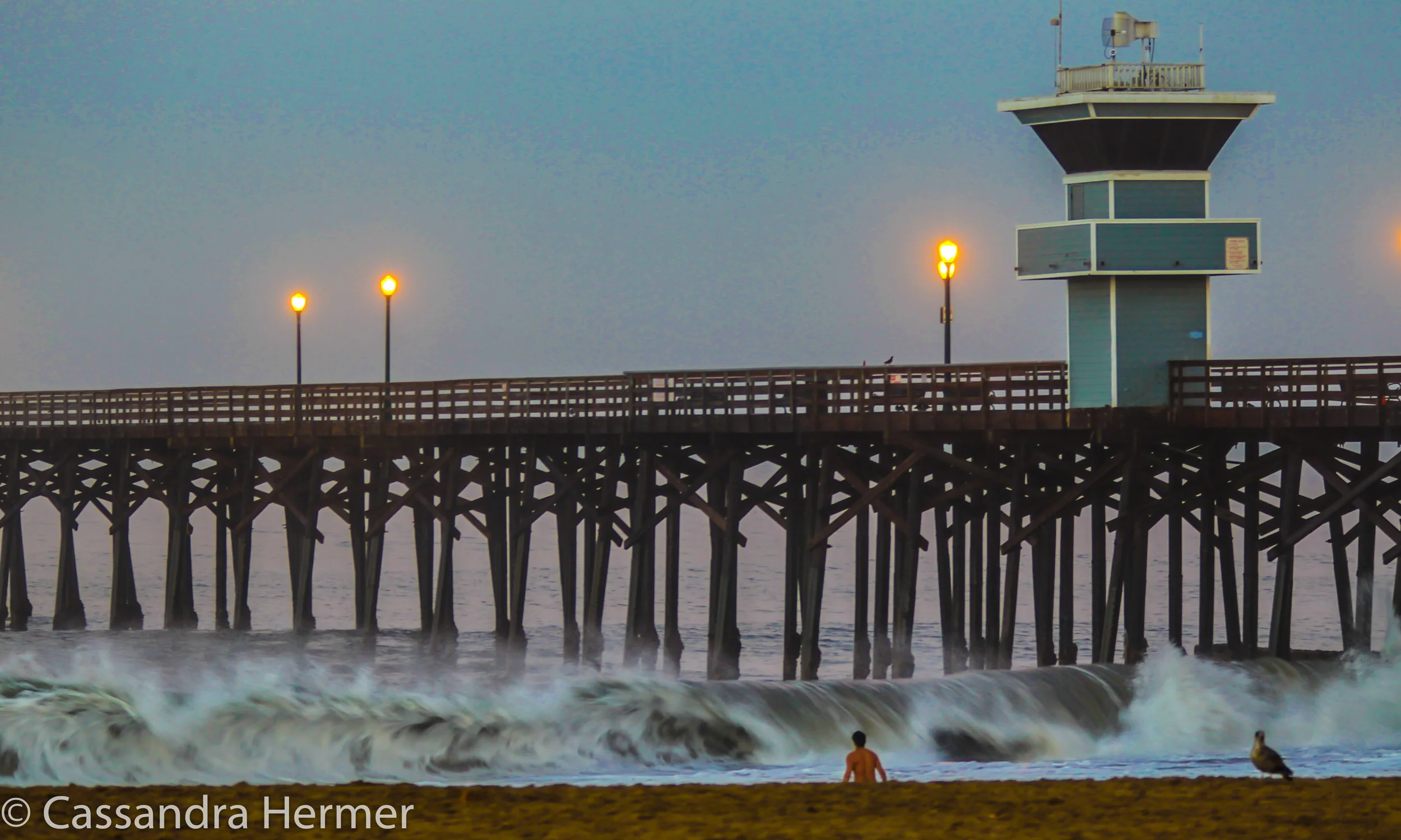  A bit stormy in Seal Beach ,California early am. 