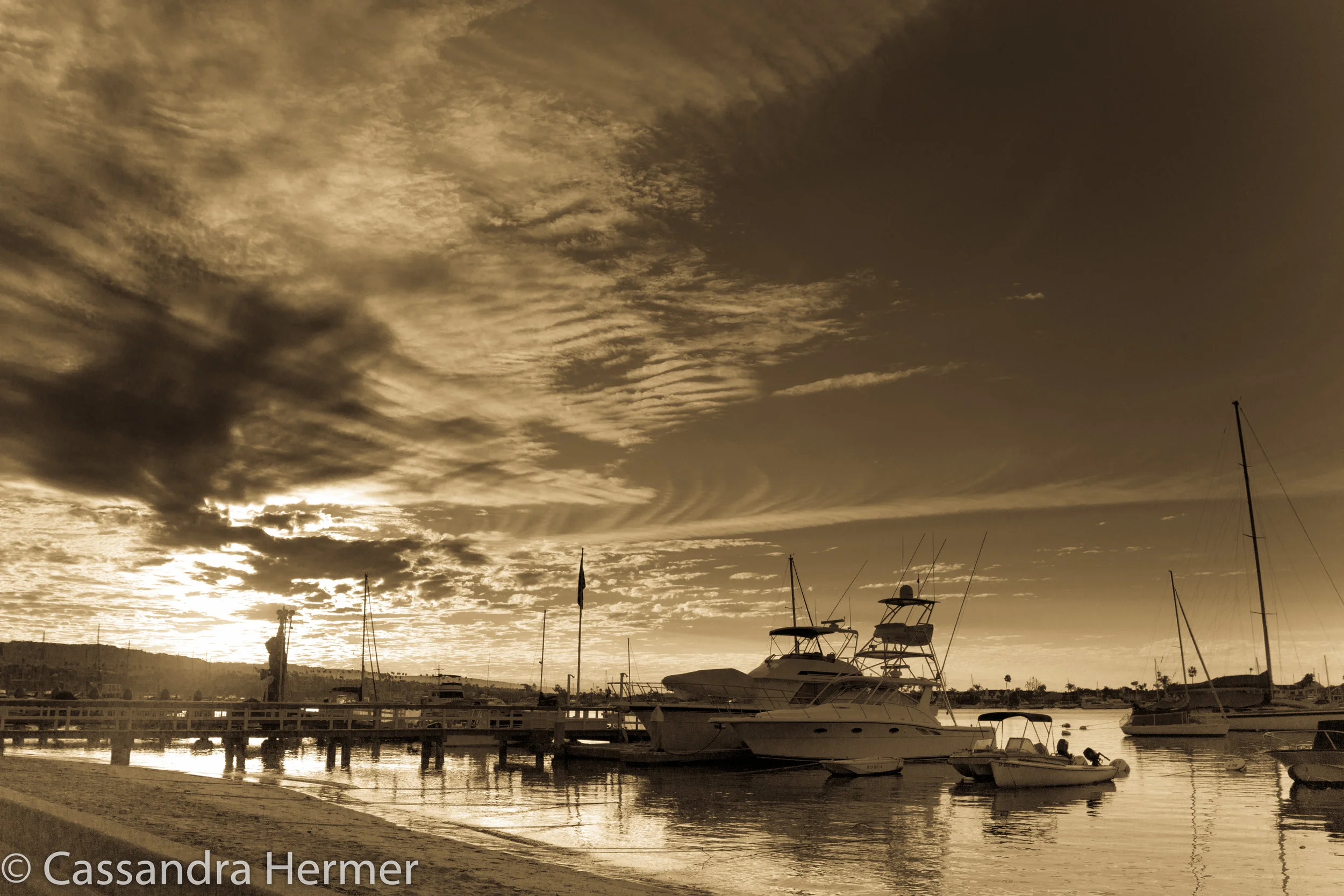  &nbsp;Cloud formations. Balboa Island, California 