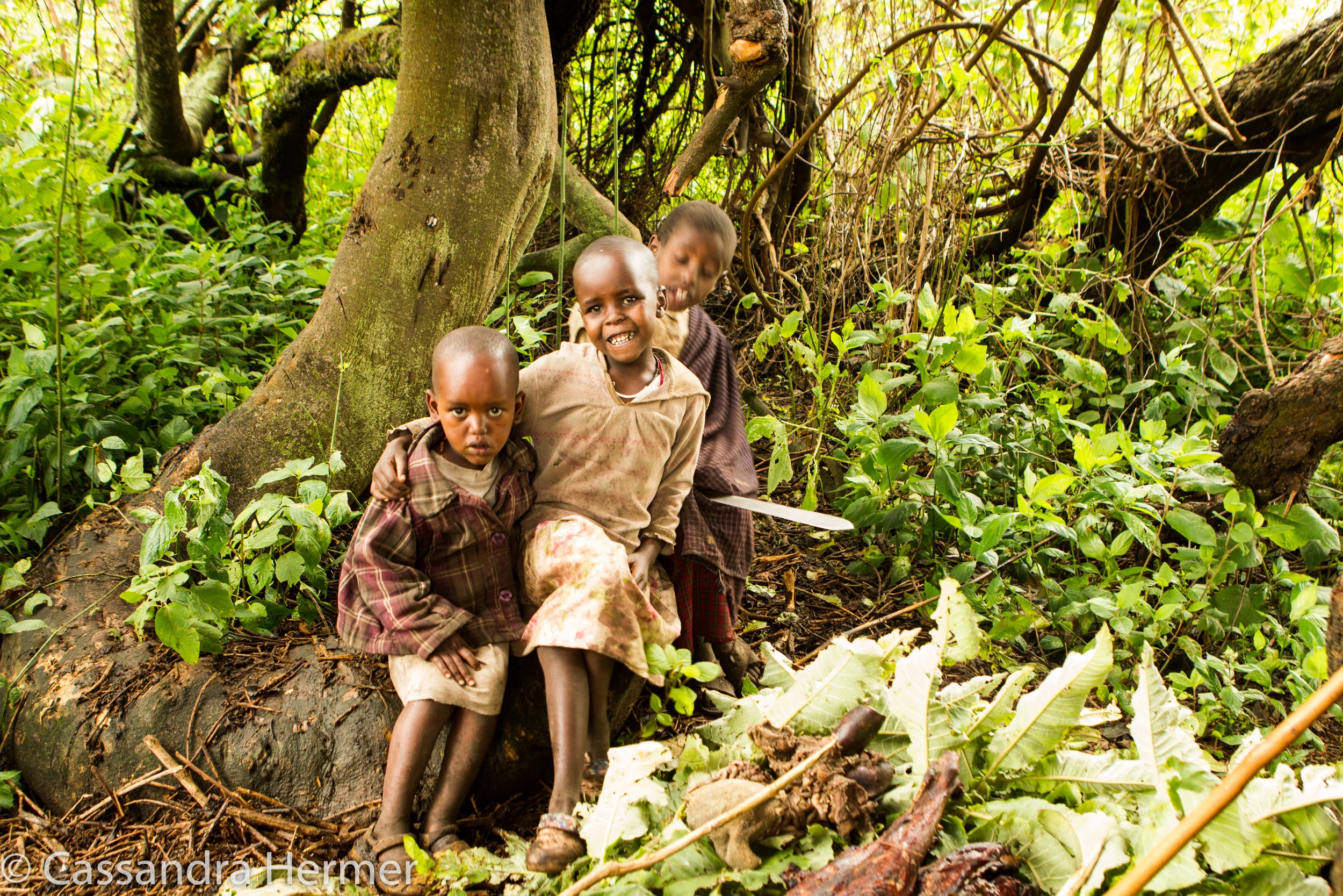  Maasai children 