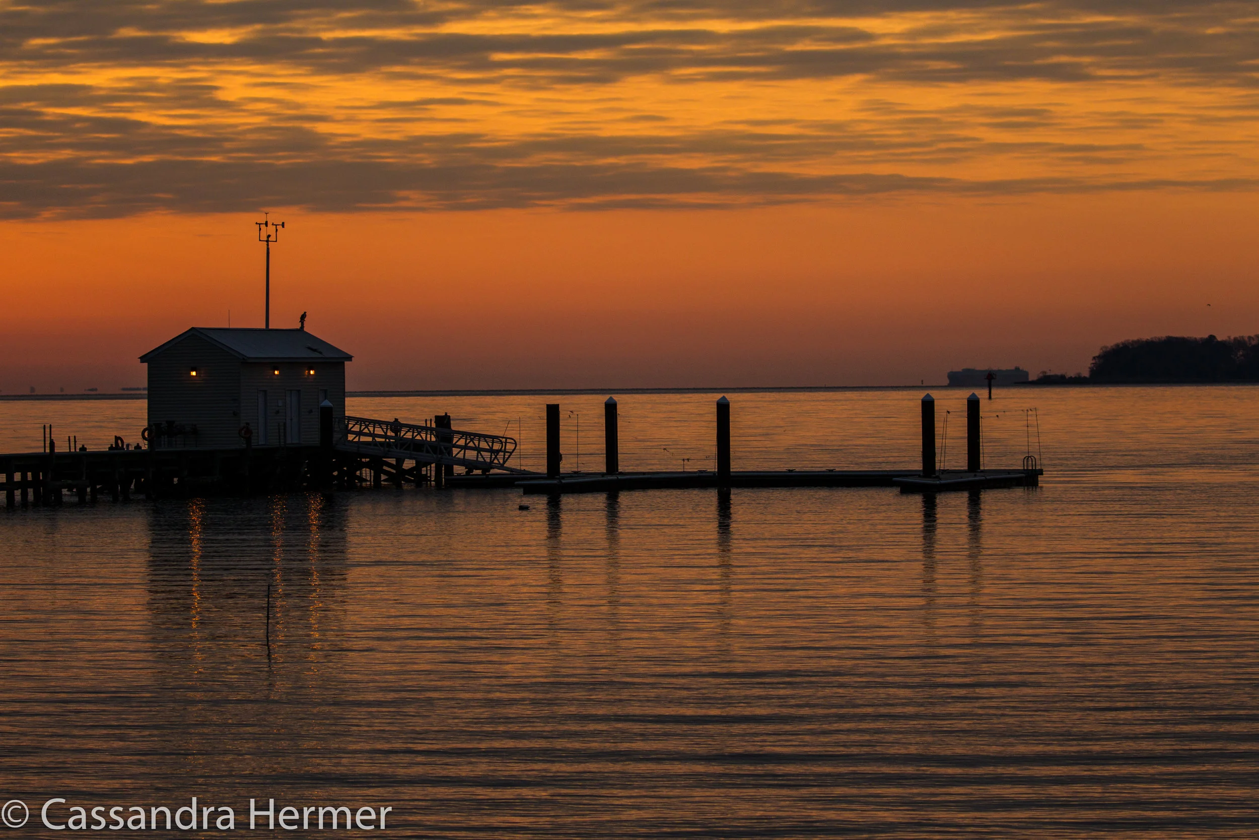  Sunrise over the Chesapeak Bay, Solomon, Maryland 
