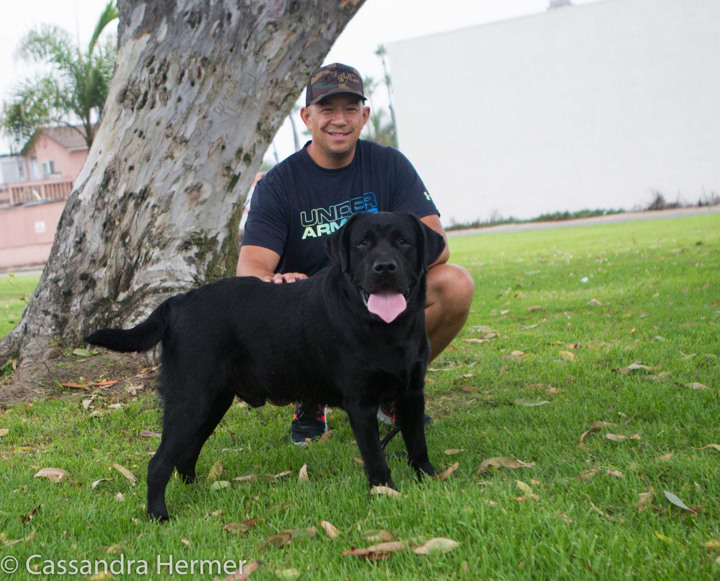  My new friend, Tyson, 8 months old with his dad,Brian. 
