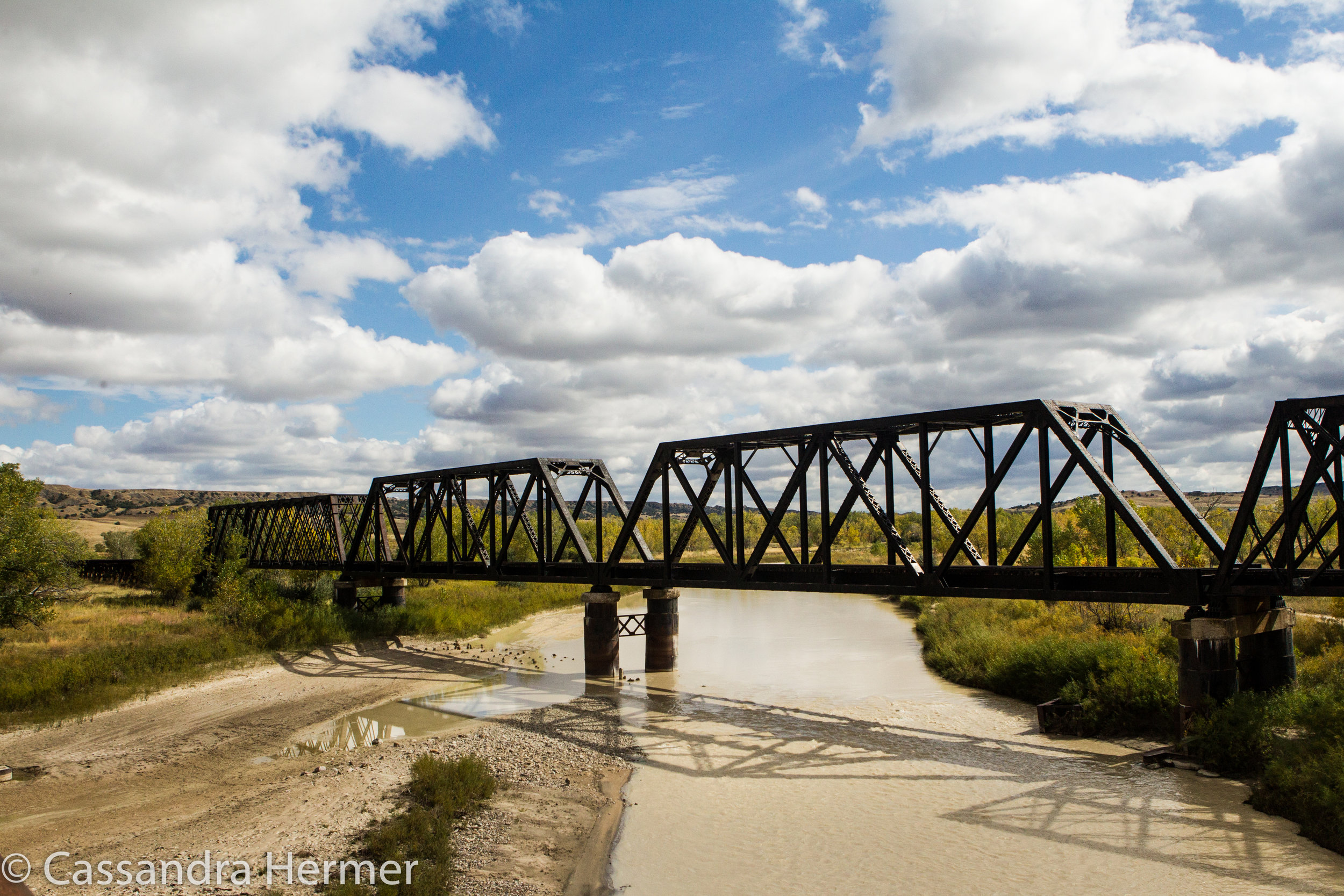  The farm road, going over the Cheyenne River, SD 