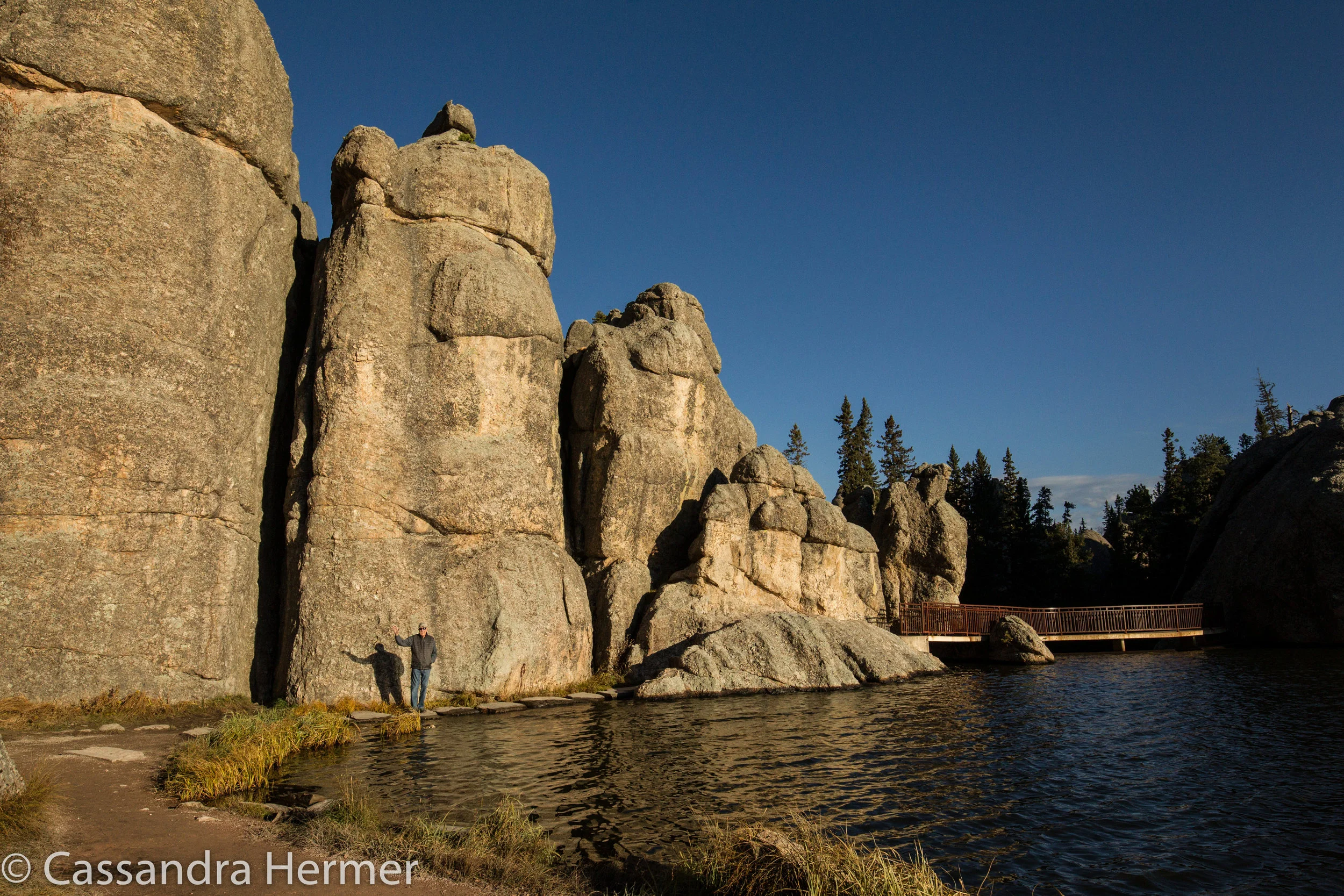  Sylvan Lake, Custer State Park.( note how large these rocks are , my hubby is standing at a base of one) 