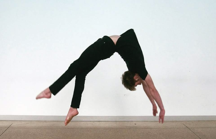 Acrobat mid tumbling skill