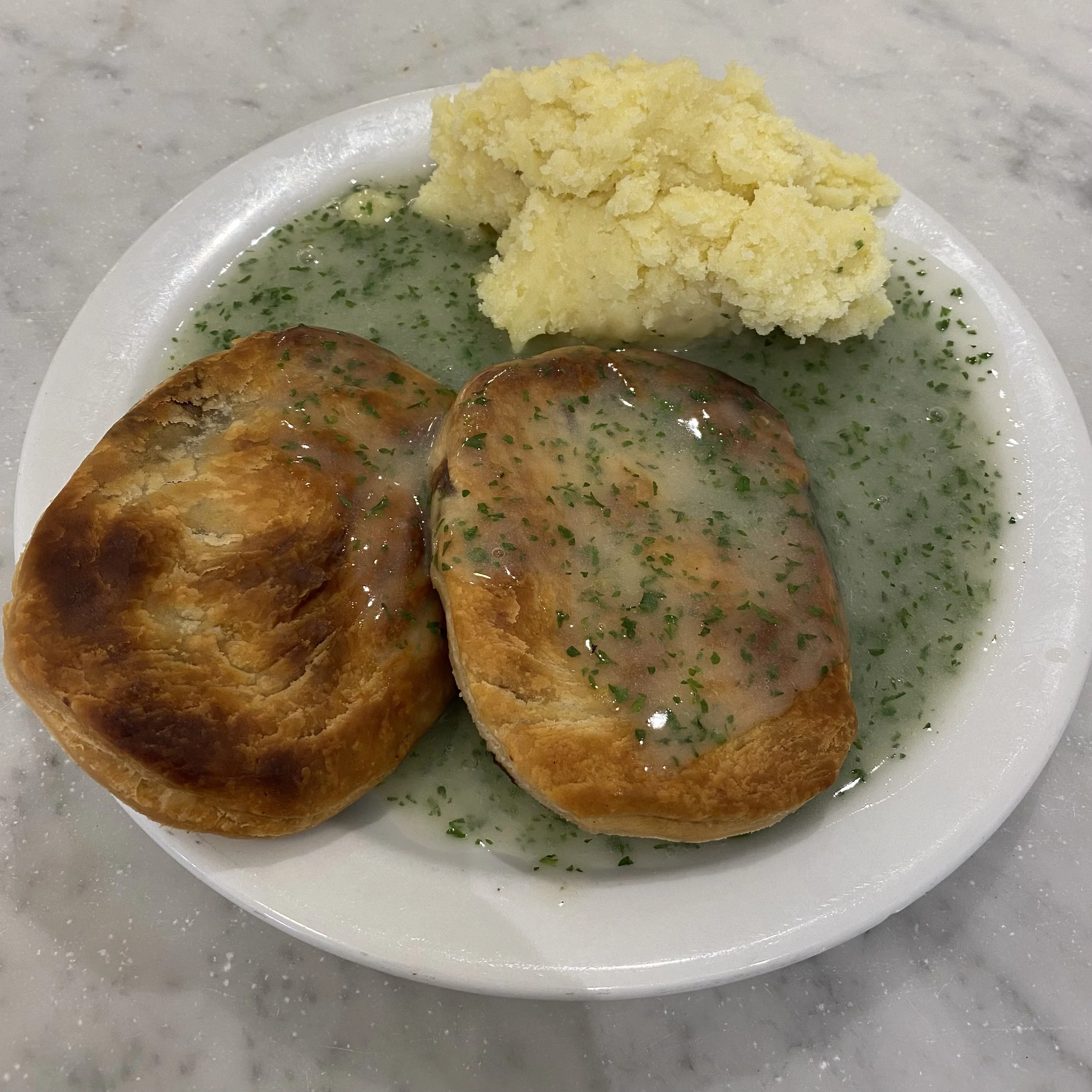 Proper East End pie and mash