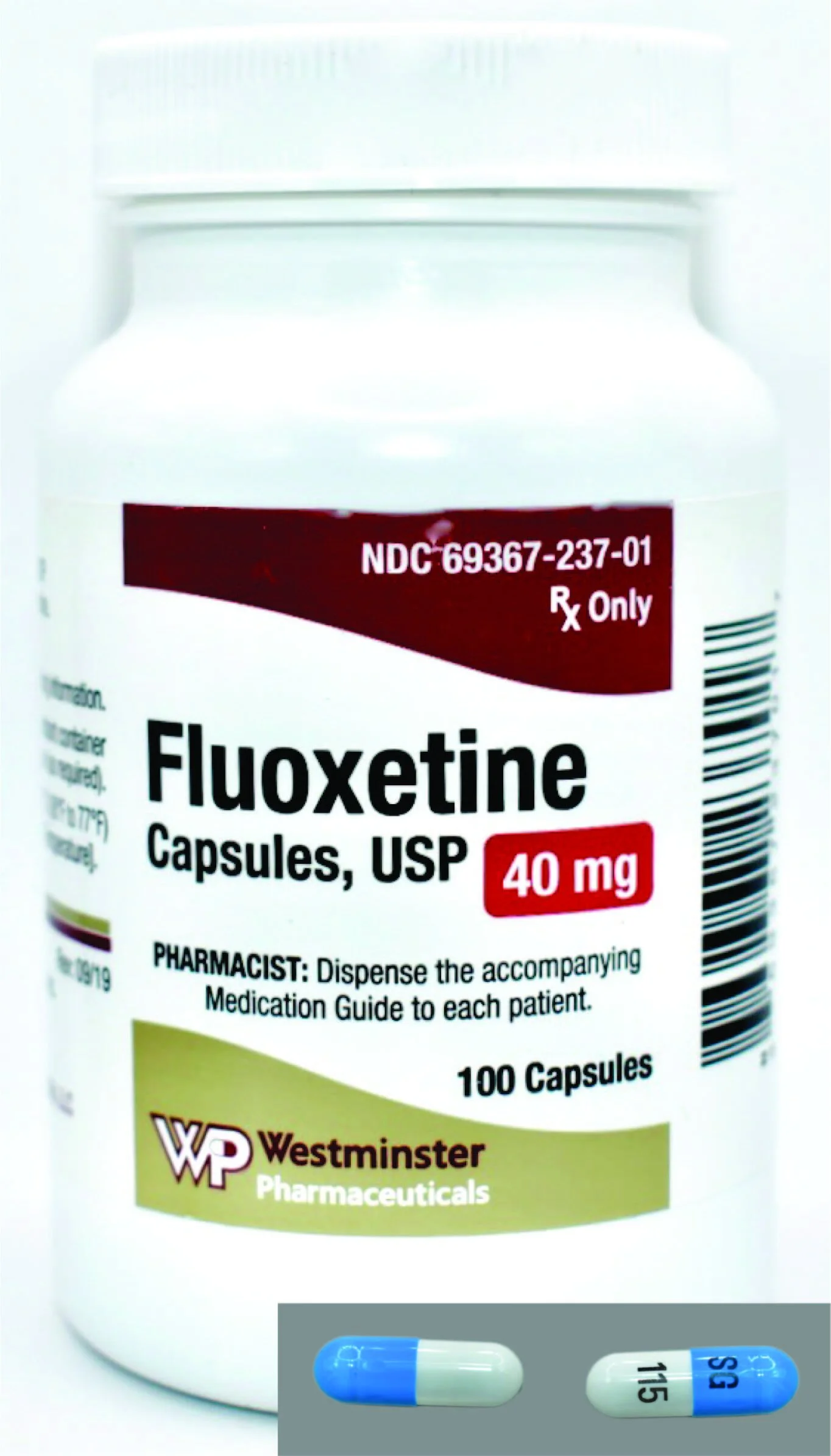 Fluoxetine Capsules USP Westminster Pharmaceuticals Fluoxetine Capsules USP Westminster Pharmaceuticals