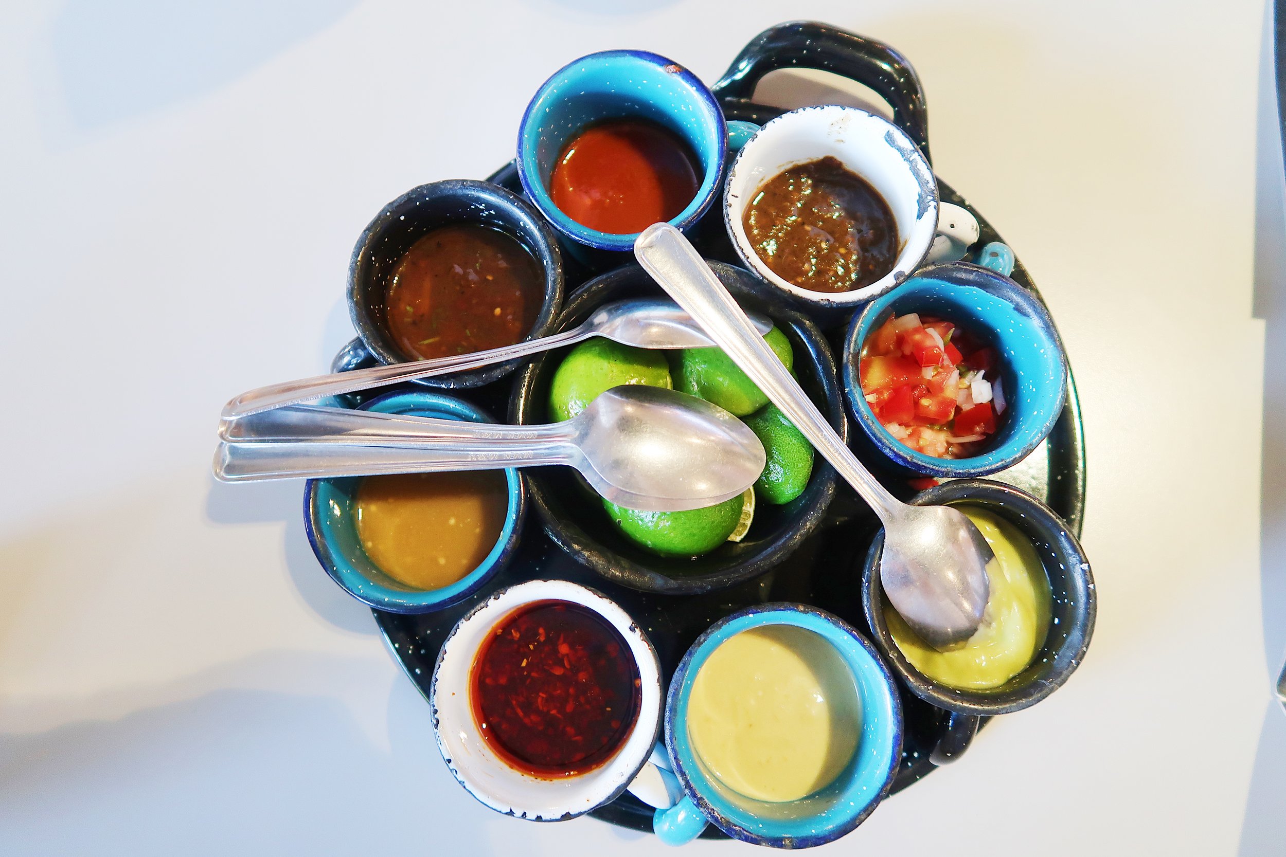  All kinds of yummy and super spicy salsas 