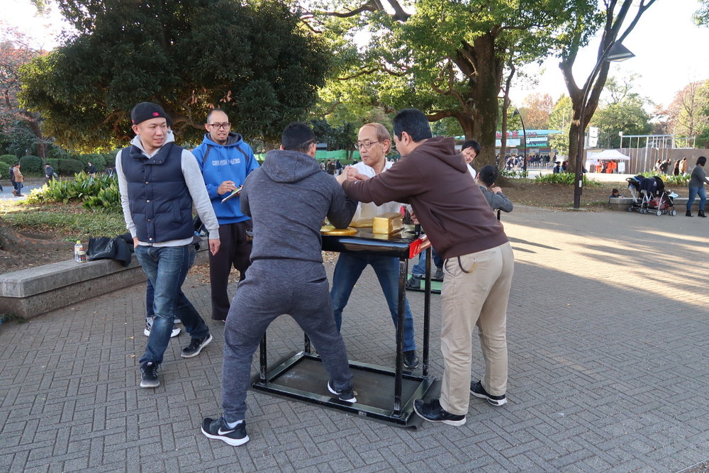 Arm Wrestling In The Park