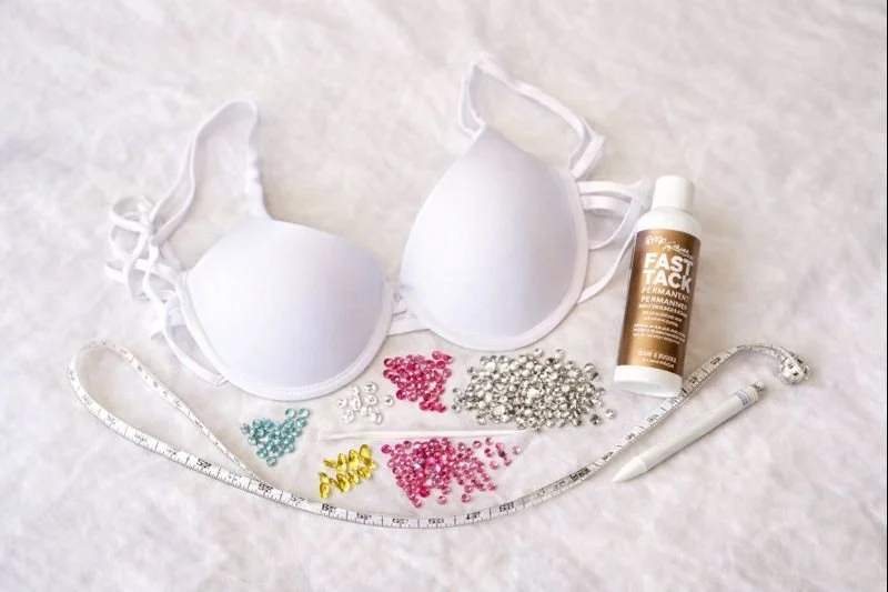 DIY Burlesque | How to Make a Rhinestone Bra - Behind the Feathers ...
