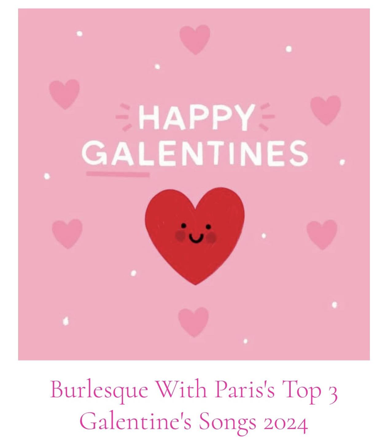 Burlesque With Paris's Top 3 Galentines Songs For 2024...

Visit our website and start your Galentines Song Playlist With Our Top 3 Galentines Songs For 2024...
burlesquewithparis.co.uk/blog/2024/2/13/burlesque-with-pariss-top-3-galentines-songs-for-