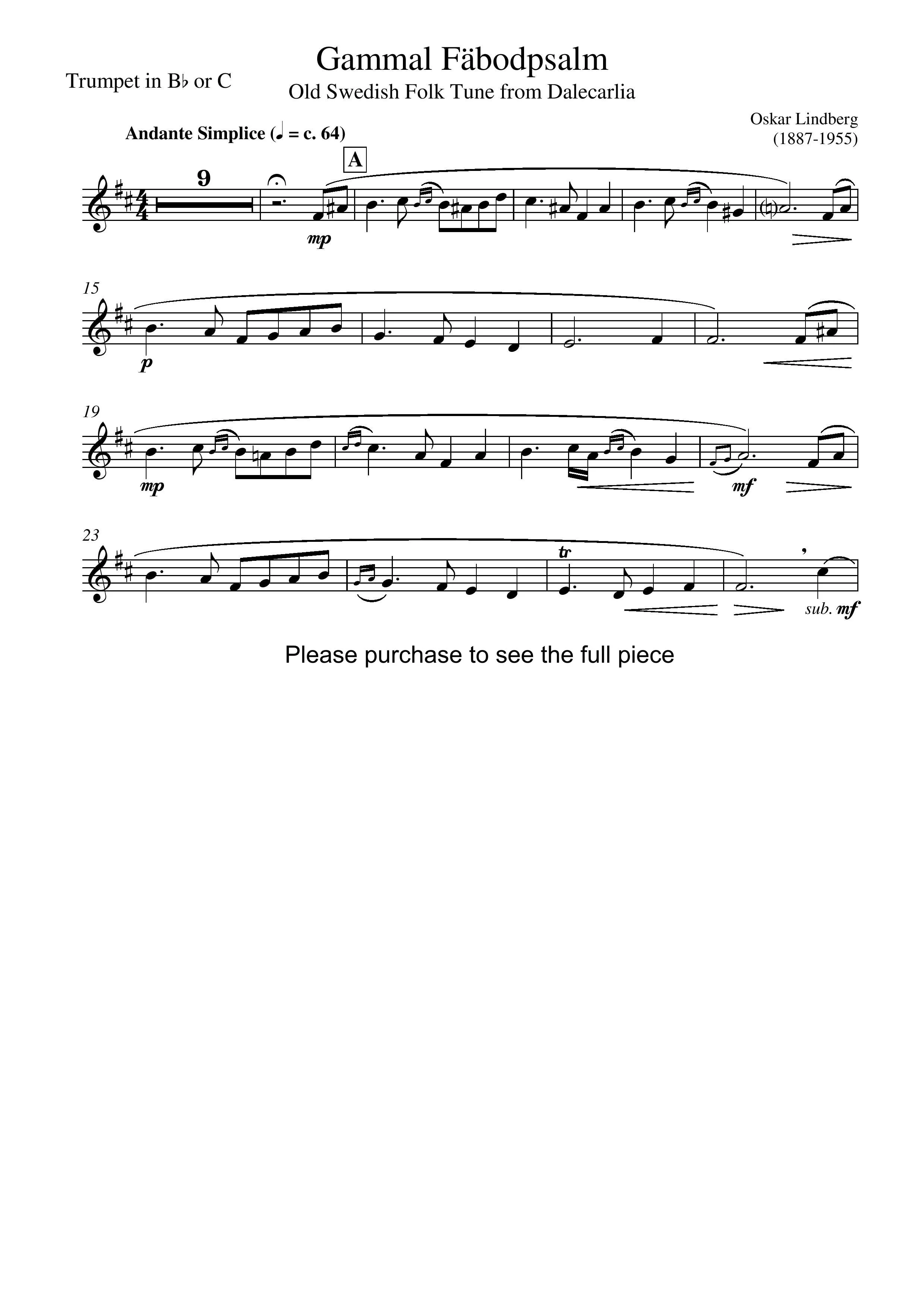 Old Swedish Folk Tune- Gammal Fäbodpsalm for Trumpet and Piano.pdf