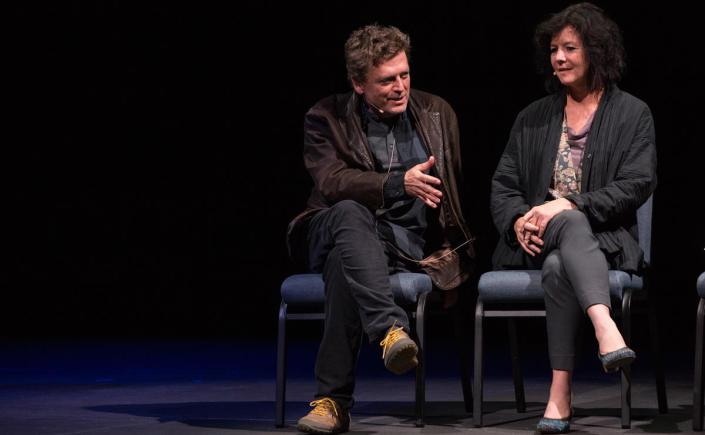 Director Brian Mertes and playwright Kim Merrill (photo credit: David Andrako)