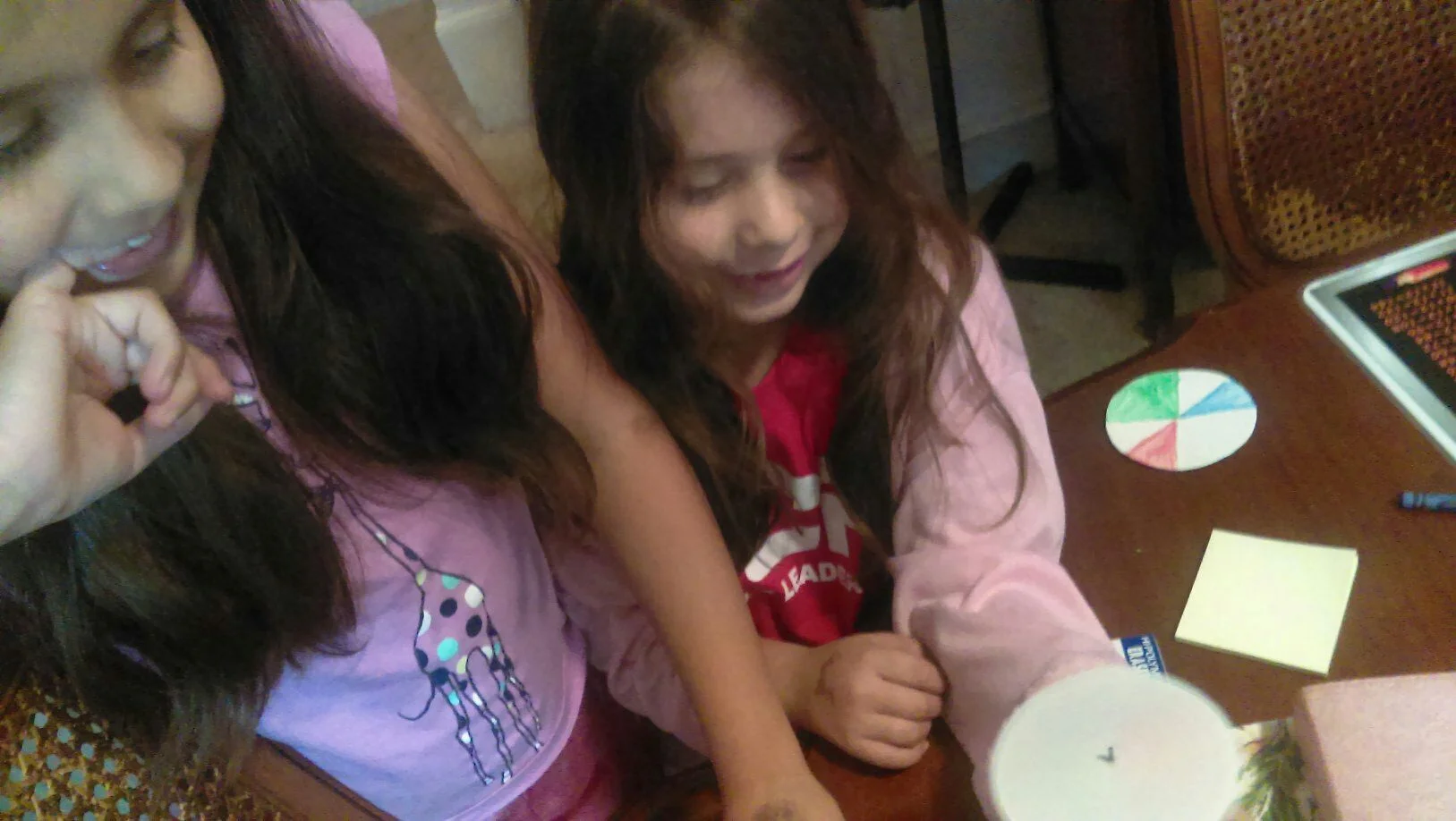 Helena and Mia exploring Color Combinations with Lesson #11 "What is That Color ?"