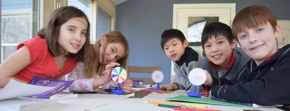 Children working on Lightlab workshop