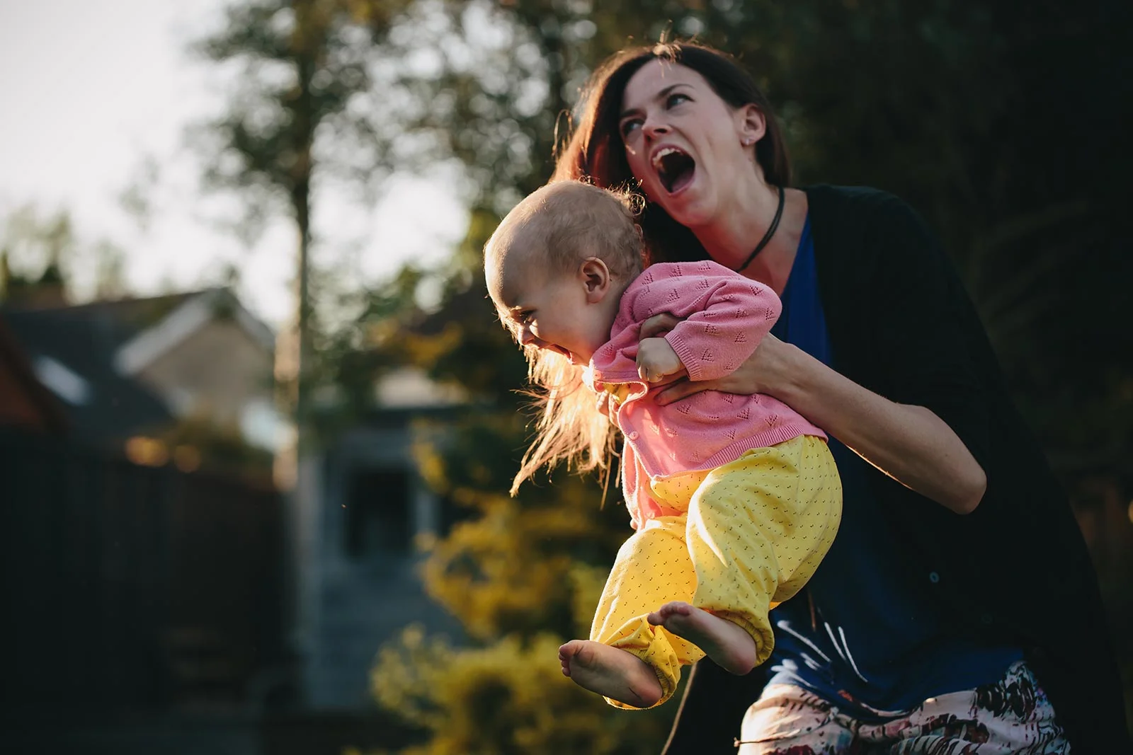 joyful family session at home