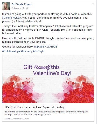 Facebook Campaign - Dr. Gayle Friend
