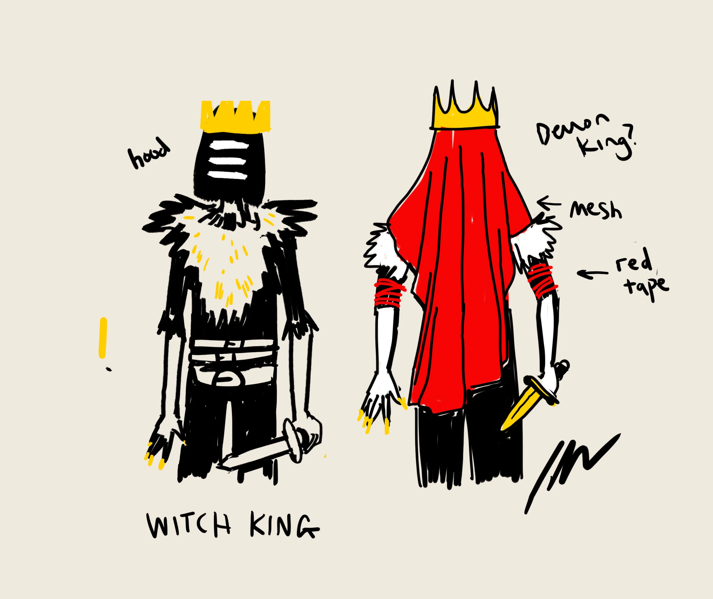 Costume concept sketches