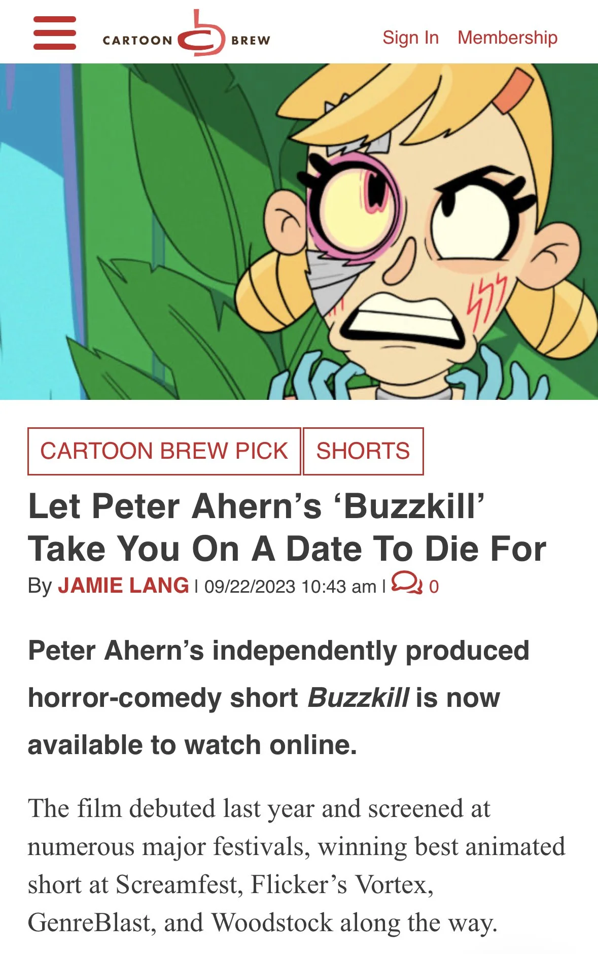 Cartoon Brew interview