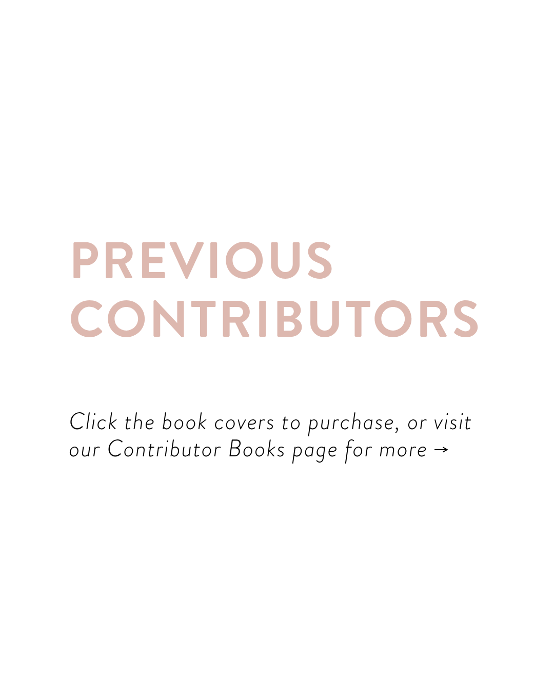 Books by Previous Contributors