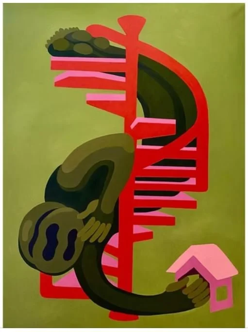 "Entangled 3 [Stairway to Heaven]" (2022), Oil on Canvas