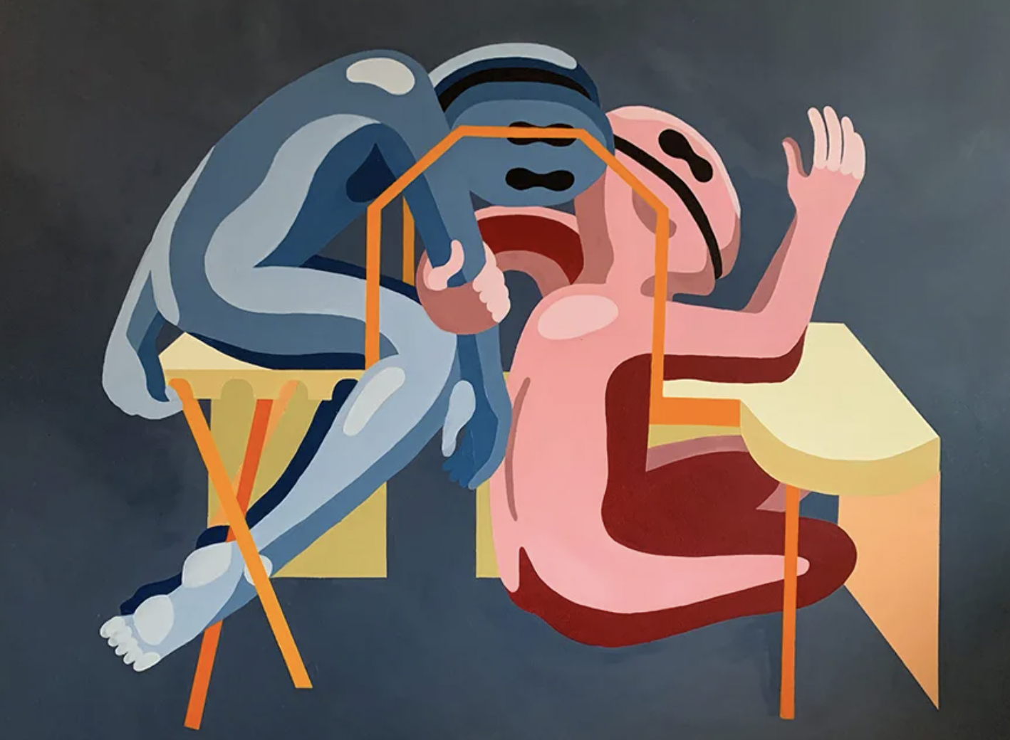 Entangled 1 [Are You Listening?] (2020), Oil on Canvas