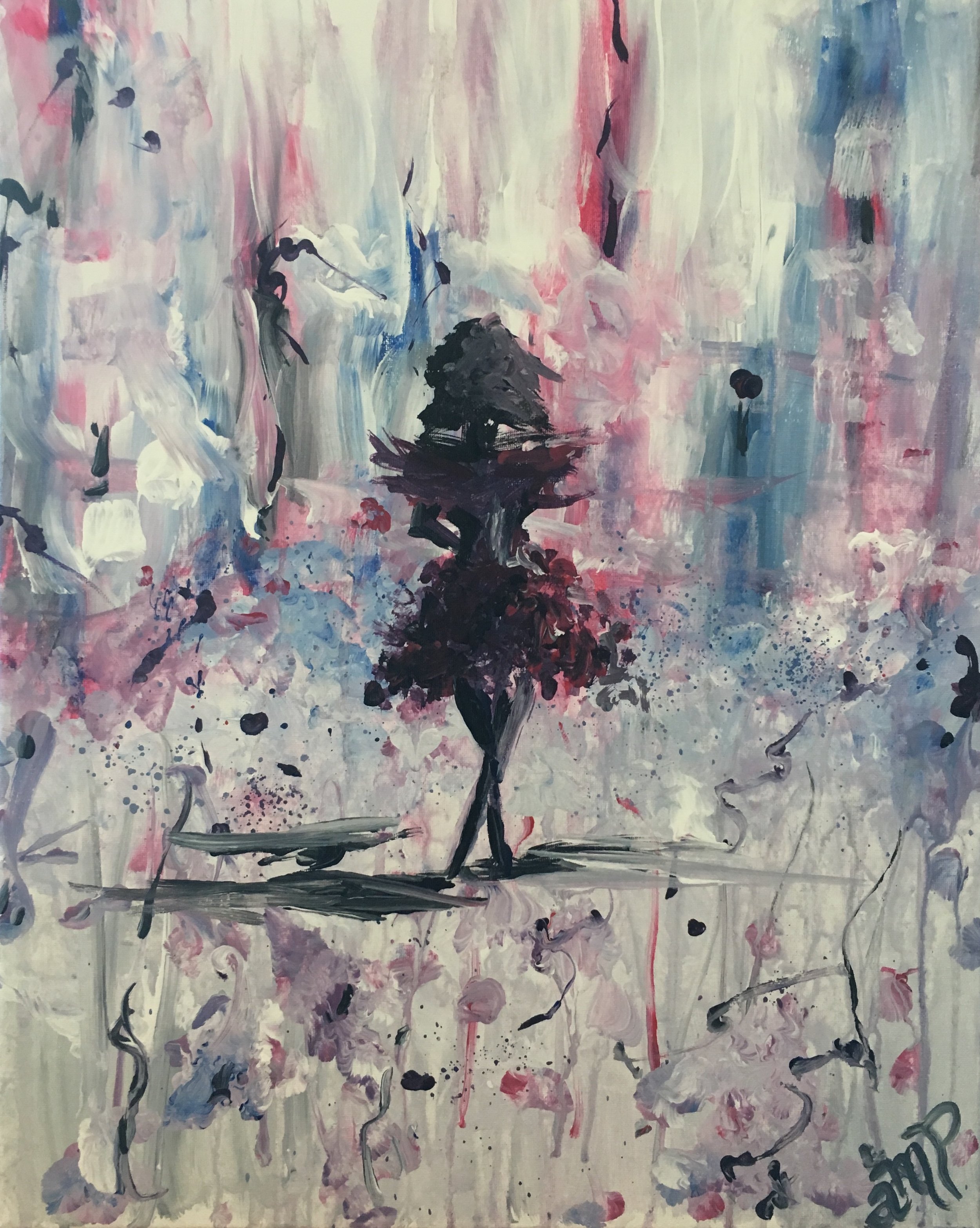 the walk home | acrylic on canvas, 15.5x20" (2017). contact for pricing.