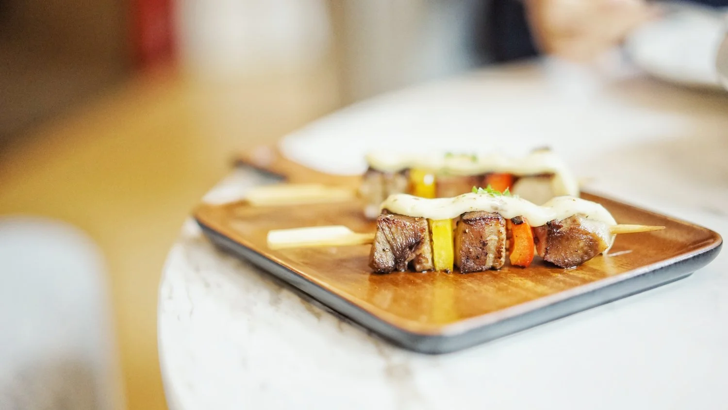 GARLIC GRILLED MARINATED VEGETABLE SKEWERS
