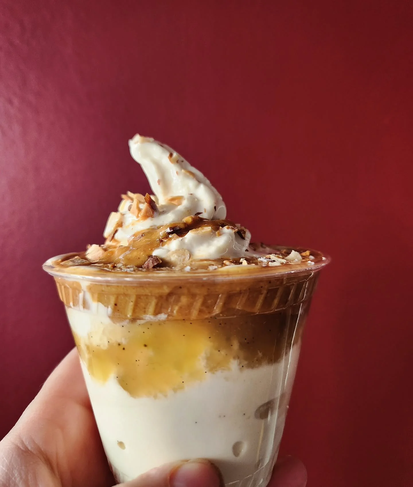 Pop in for a sundae.  This one has toasted milk soft serve, bourbon banana jam, almond praline paste topped with toasted almonds and of course salt flakes.