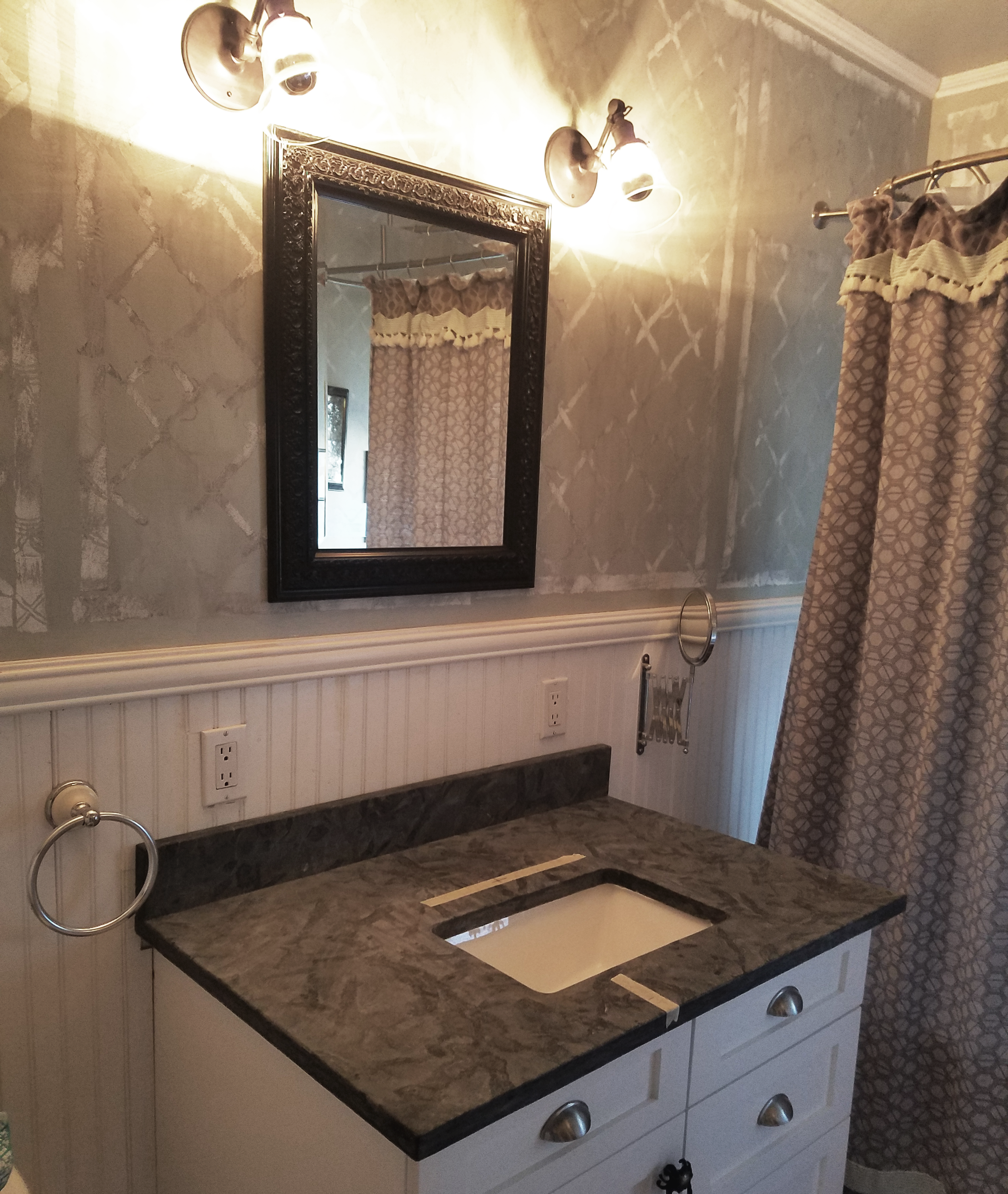 MOLINO CUSTOM BASALT VANITY*Project was developed by Rebekah in accord with Builder Boy, Inc.
