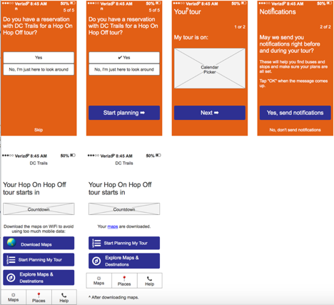 At the end of onboarding, we would have invited users to download the maps and start planning their tour of DC.