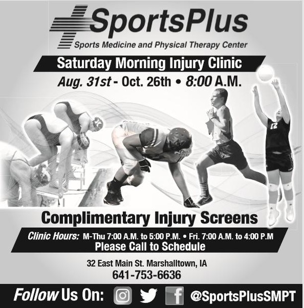 It's that time of year again - Bumps &amp; Bruises or just not sure what to do after a long week of practices and games. 
Opens: 8 AM, first come, first served.

Good luck to all area athletes and coaches! Have a safe and successful year!
#SportsPlus