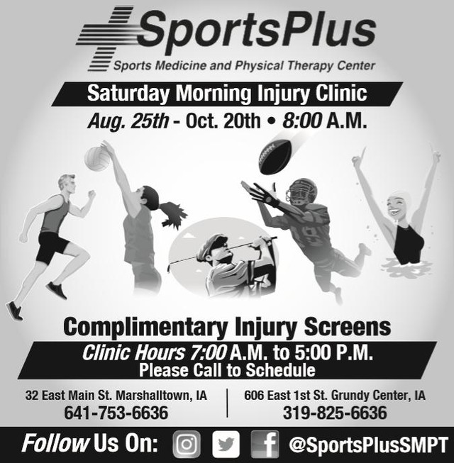 Injured athletes...you can get your injuries checked out daily or on Saturday mornings for the next 10 weeks! Let us help you stay in the game!  #ChoosePT #YouHaveAChoice #ChooseSportsPlusPT