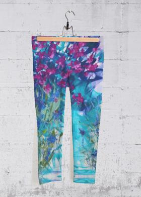 Voila Capri Pants Four-way stretch, printed capri pants are hand-cut and provide the best fit and comfort of any in my entire yoga experience.