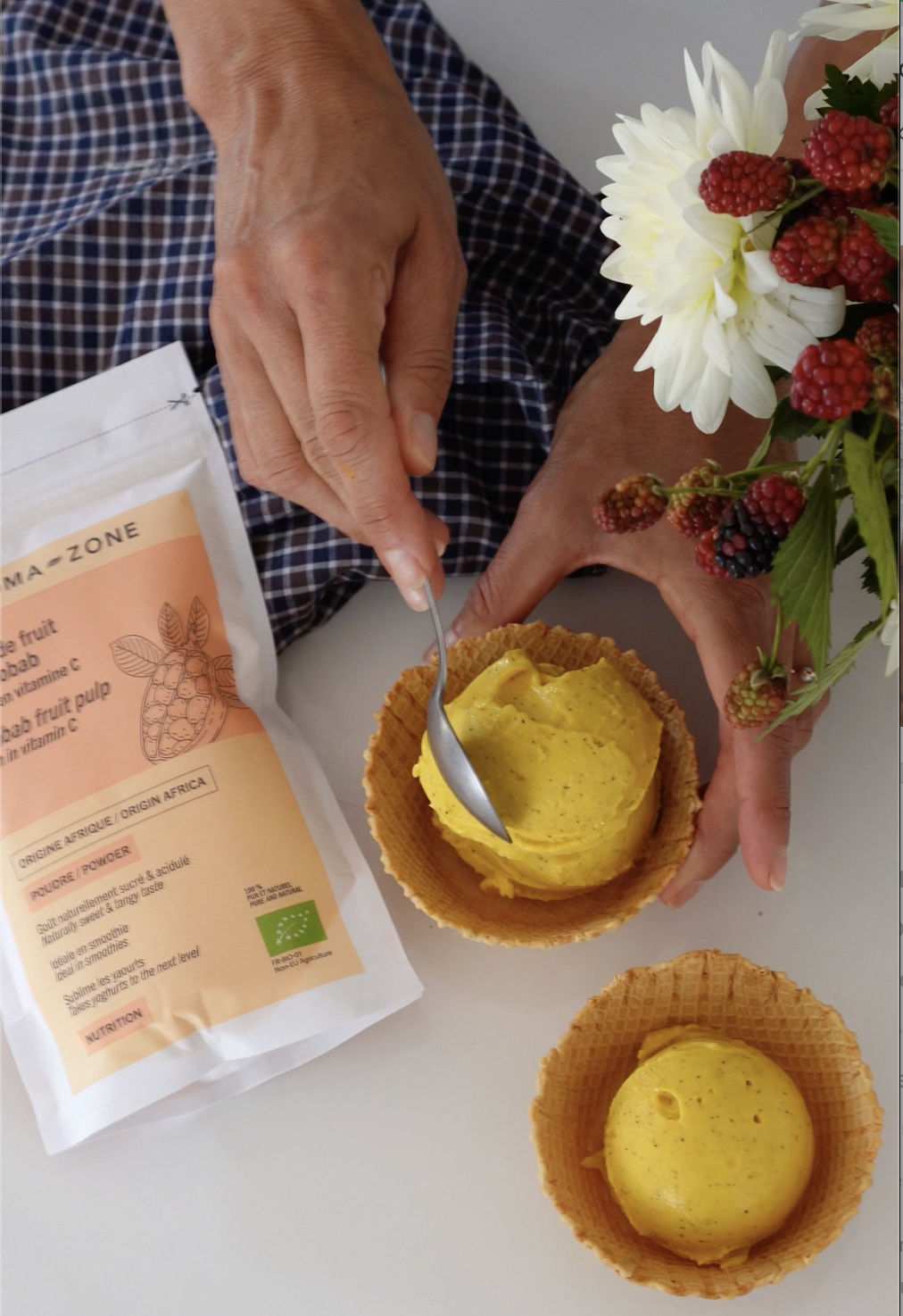 Sorbet mangue &amp; pulpe de baoba