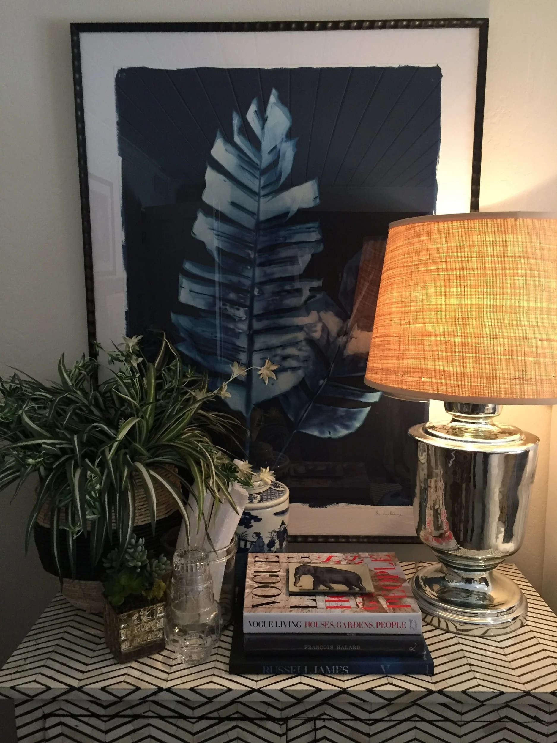 Custom framed art by Marilyn M Hayes sold exclusively at Bungalow