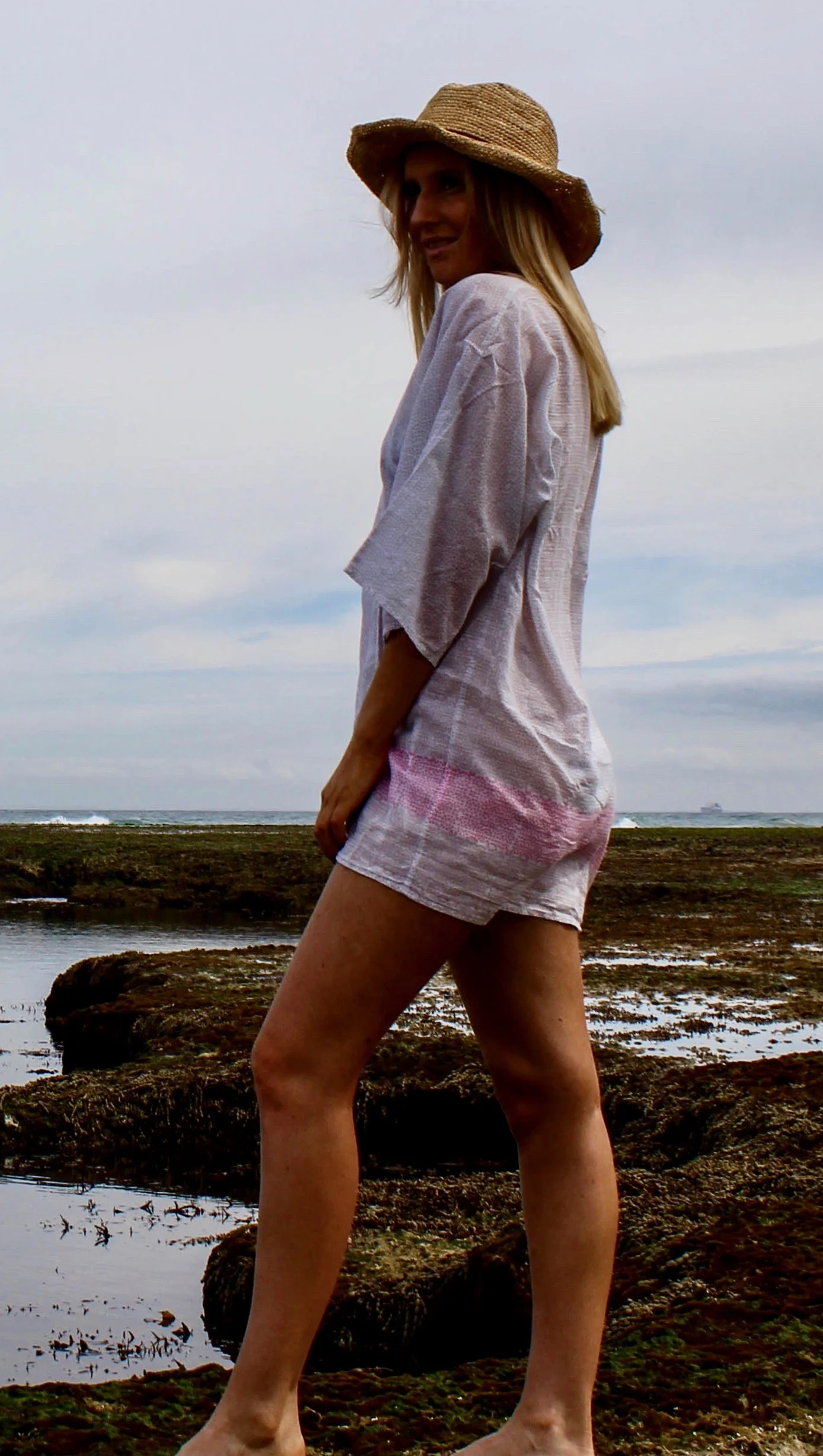 Vichy Kimono Grey/Pink Product Code: 9AGISG/PEP