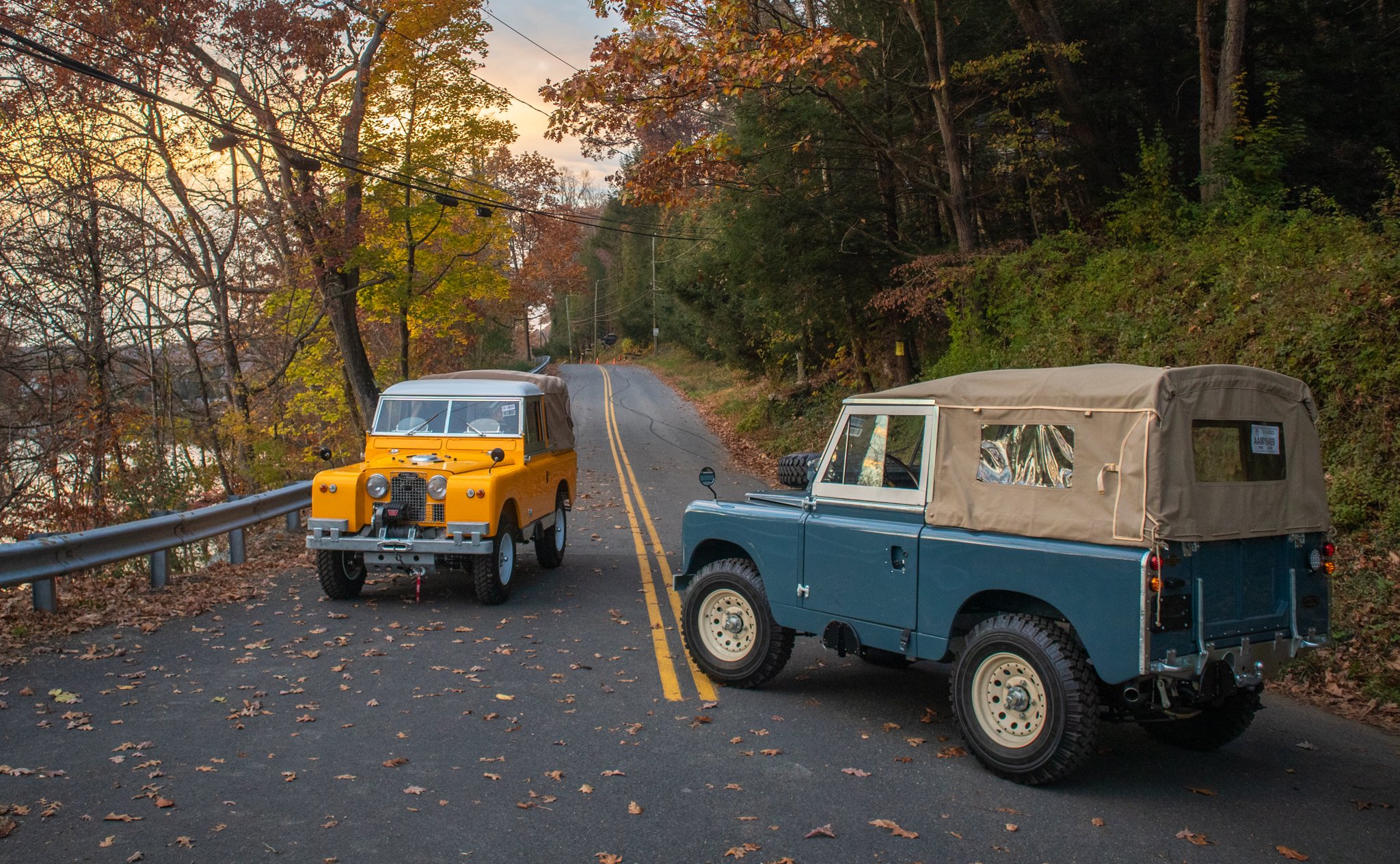 Celebrating #nationalsiblingday with our dynamic duo! 
Two of our fully restored Land Rover Series II's ready for any adventure. 

#landrover #seriesII #series2 #landy #vintage #4x4 #custom #restoration #classiccar #truck #bespoke #classic #adventure