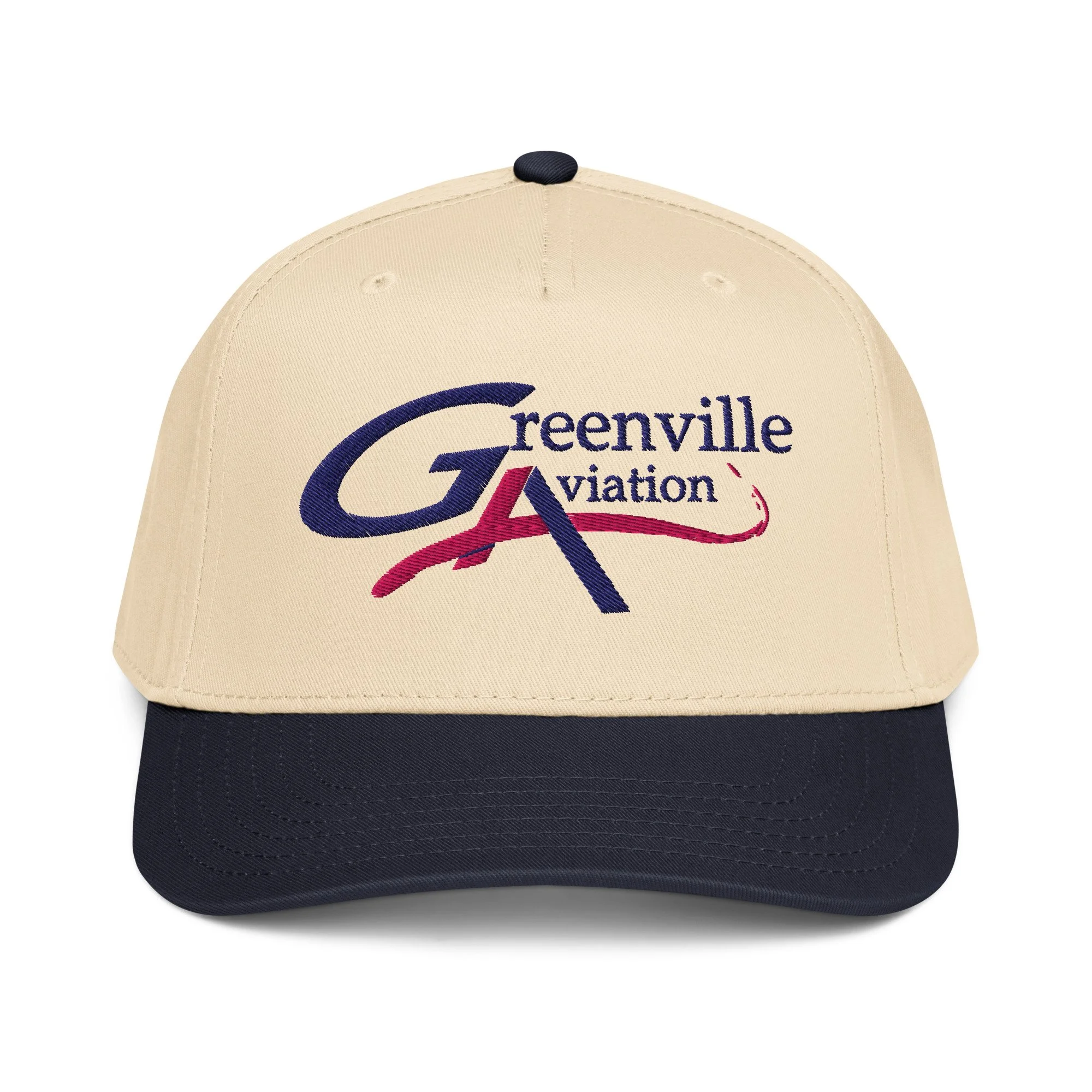5-panel-mid-profile-baseball-cap-navy-natural-front-6a8f2e978448e.jpg