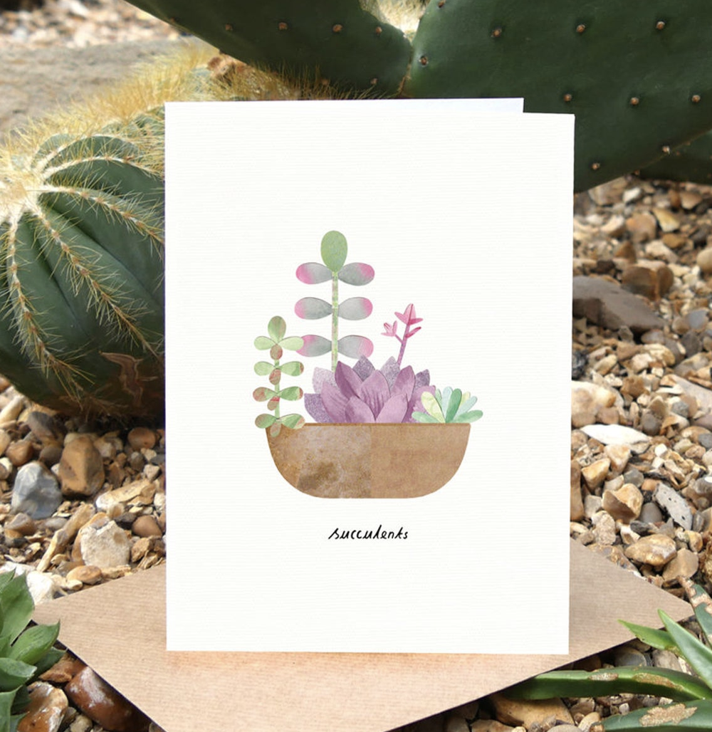 Succulent Card The Every Space